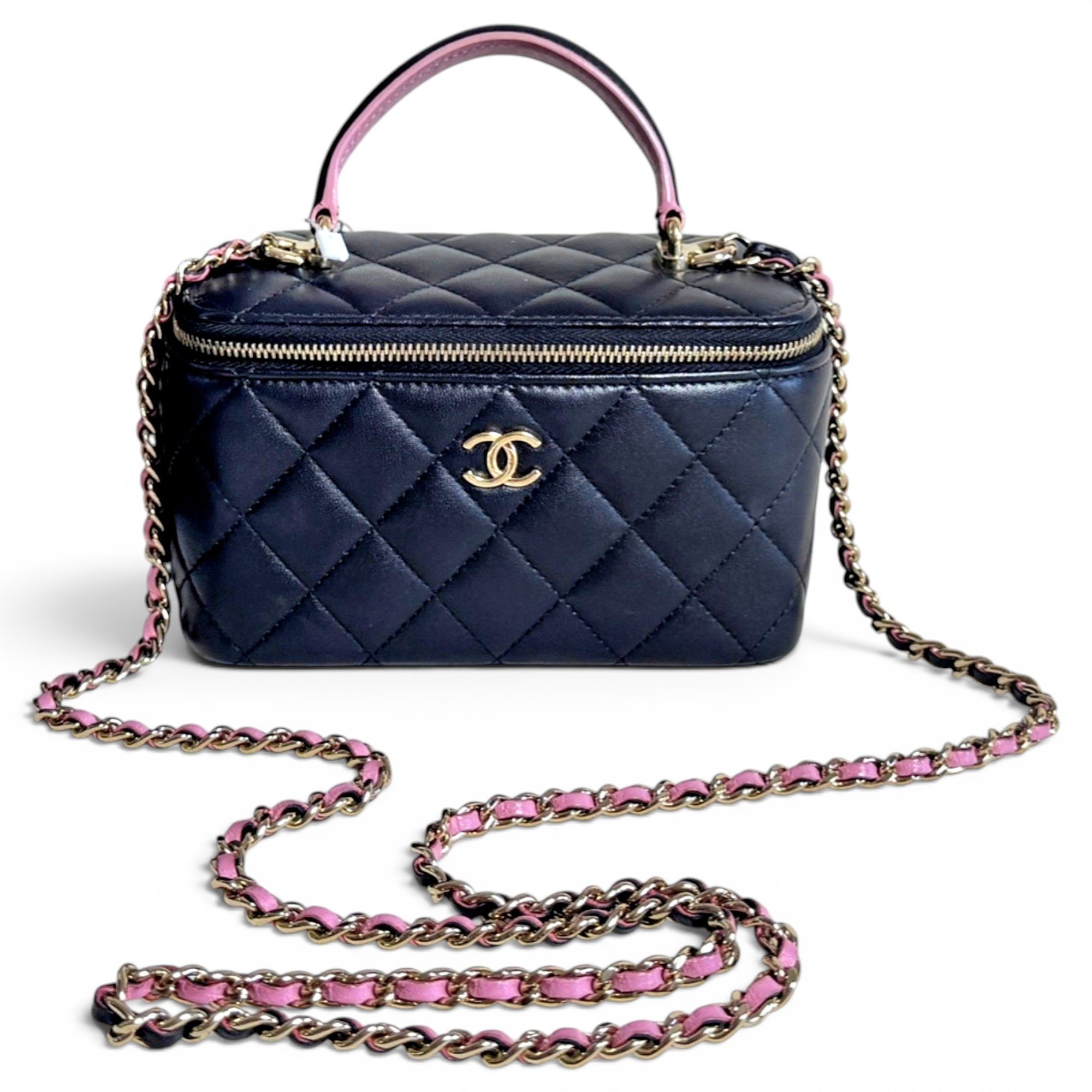 Vanity leather handbag