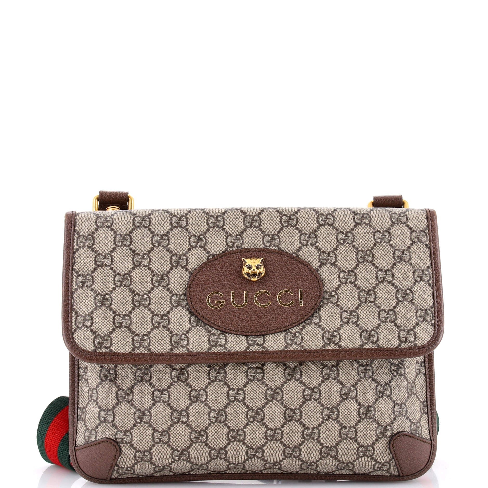 Neo Vintage Flap Messenger GG Coated Canvas Medium