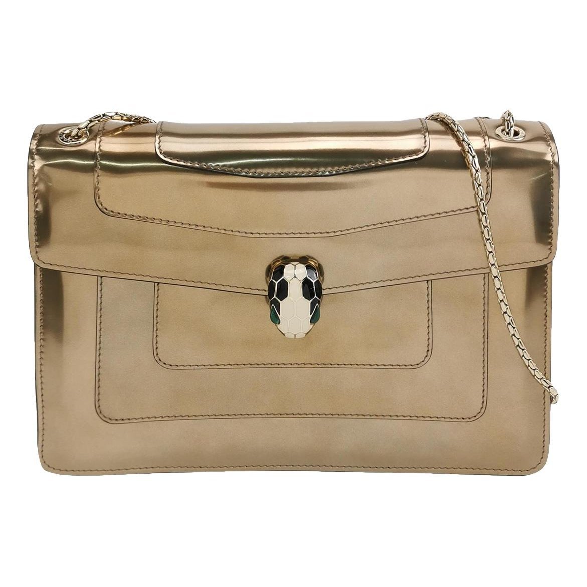 Serpenti patent leather handbag