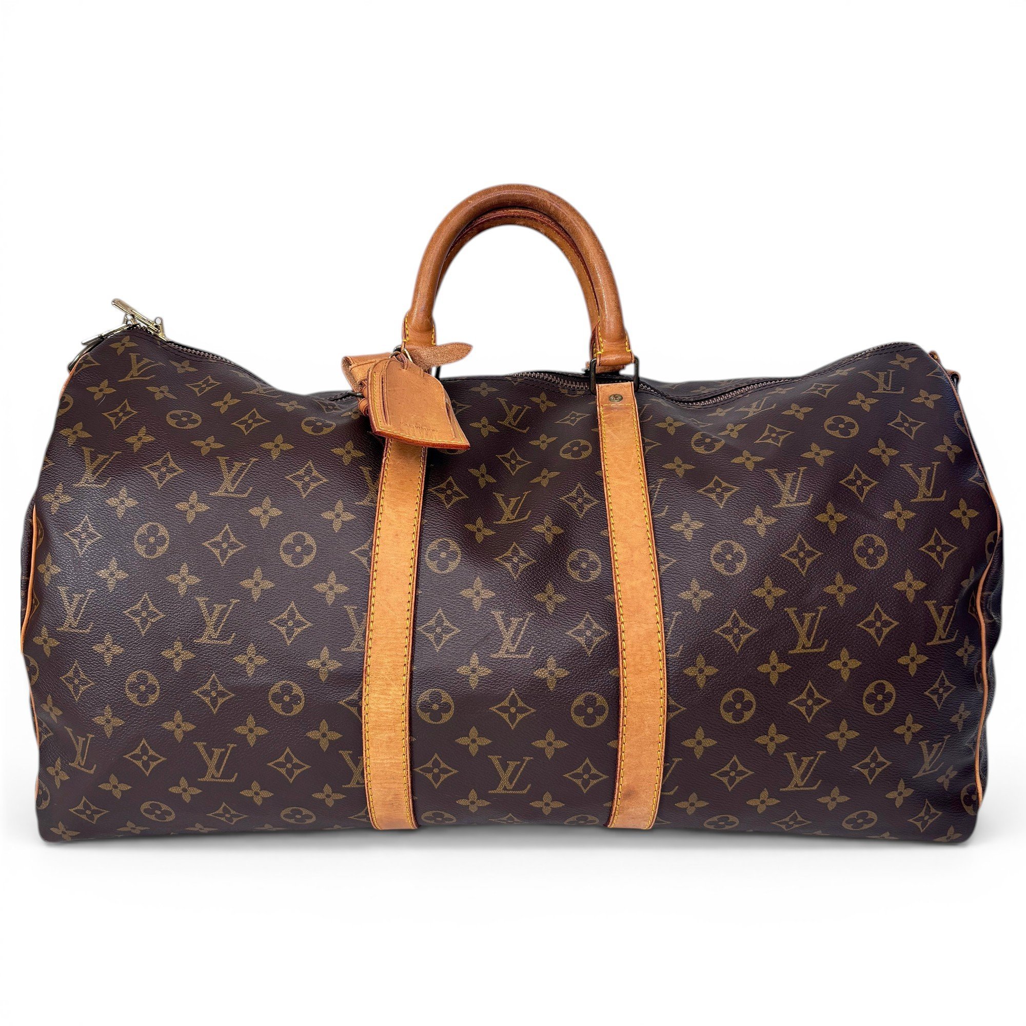 Keepall leather travel bag