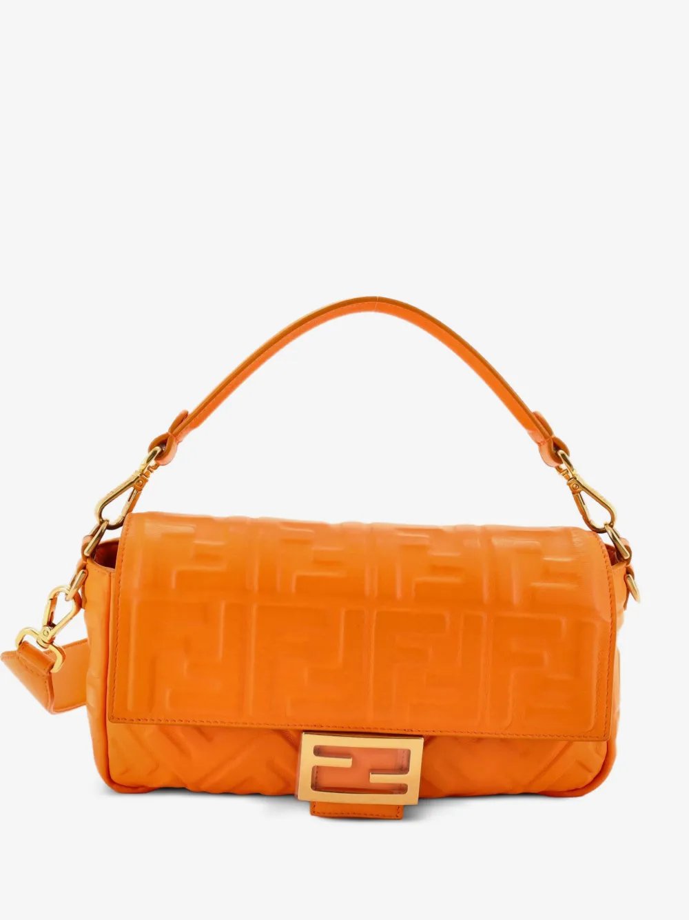 Baguette NM Bag Zucca Embossed Leather Medium crossbody bag