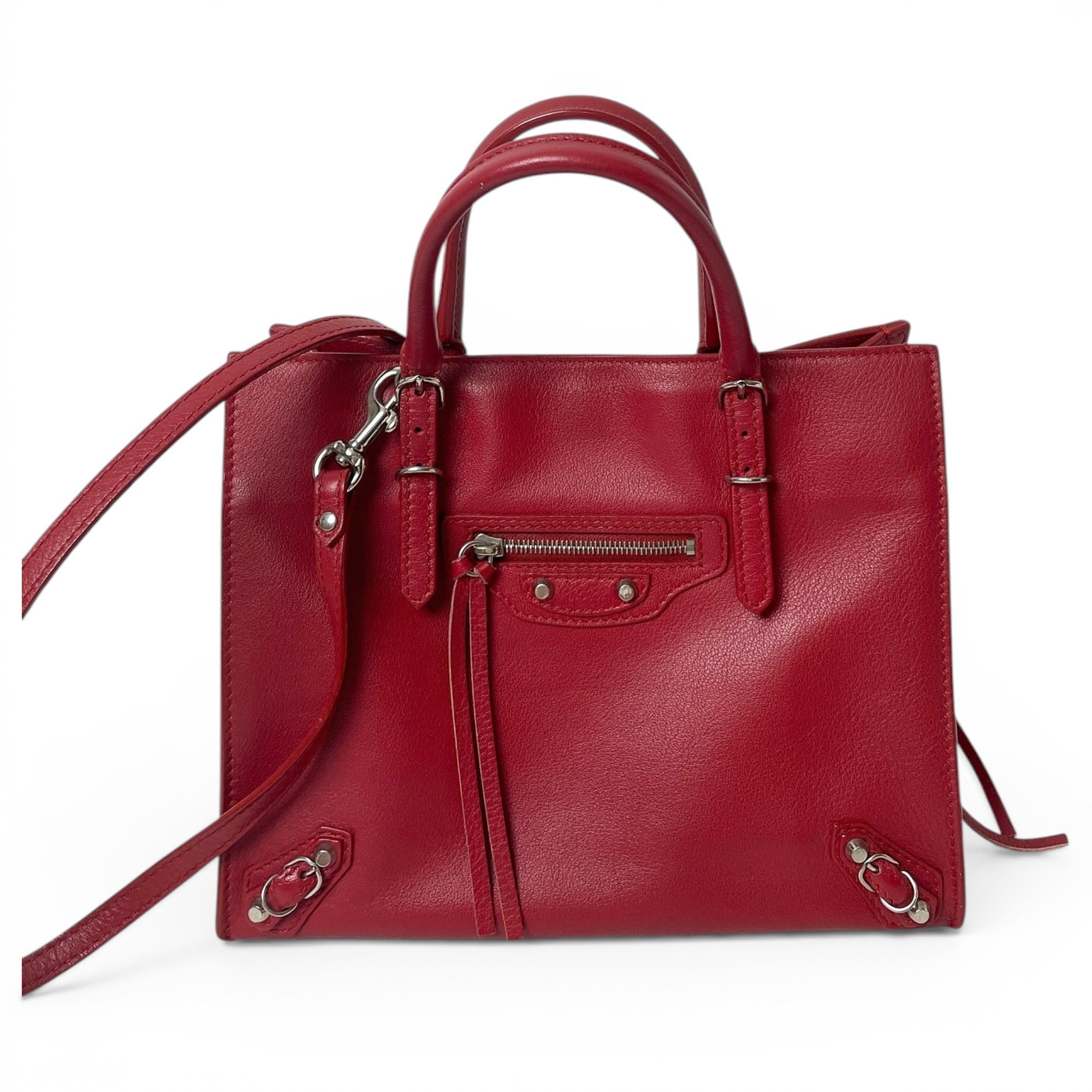 Papier leather satchel
