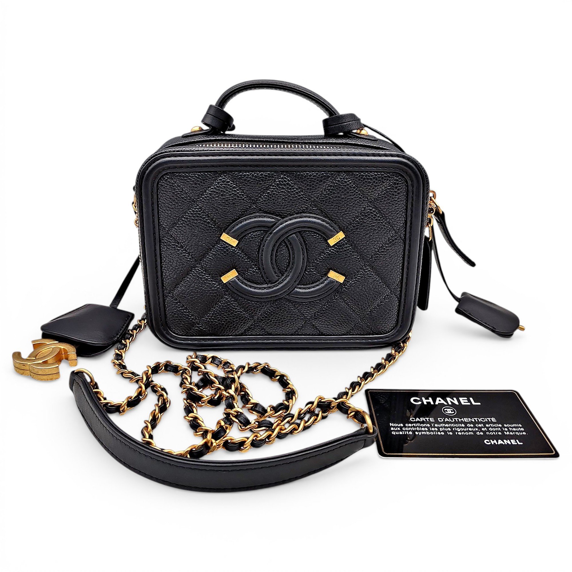 Vanity leather handbag