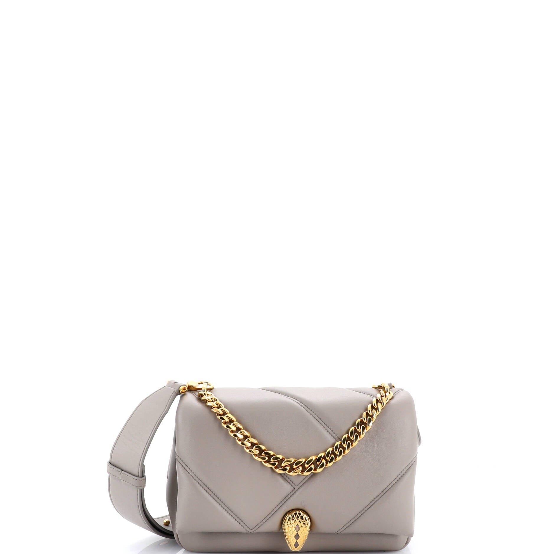 Bvlgari Serpenti Cabochon Messenger Bag Diagonal Quilted Leather Small