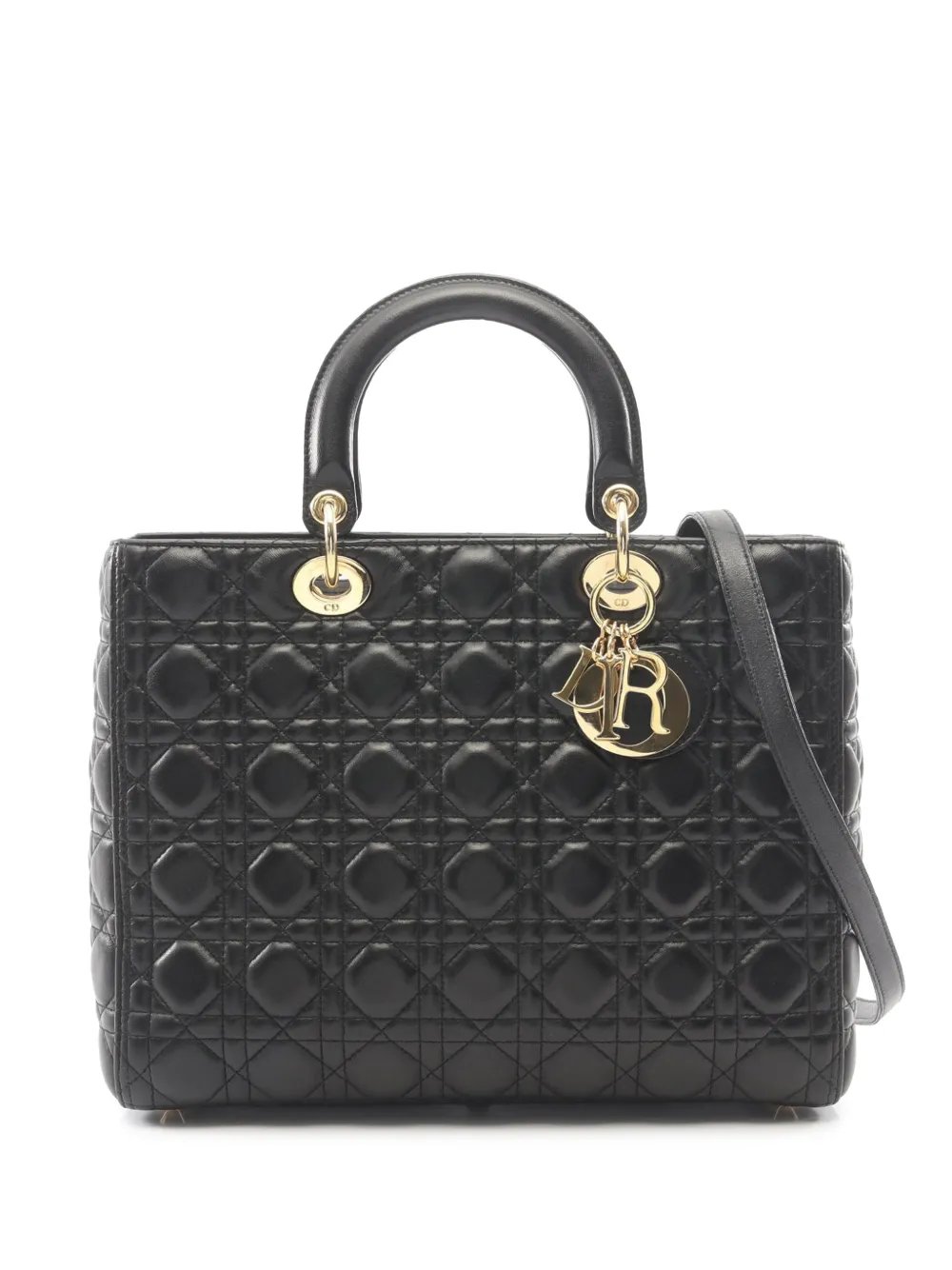 2000-2026 Large Lambskin Cannage Lady Dior satchel