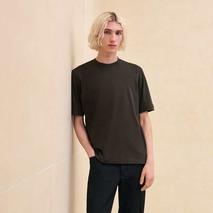 Kaki "Piqures Sellier" T-shirt