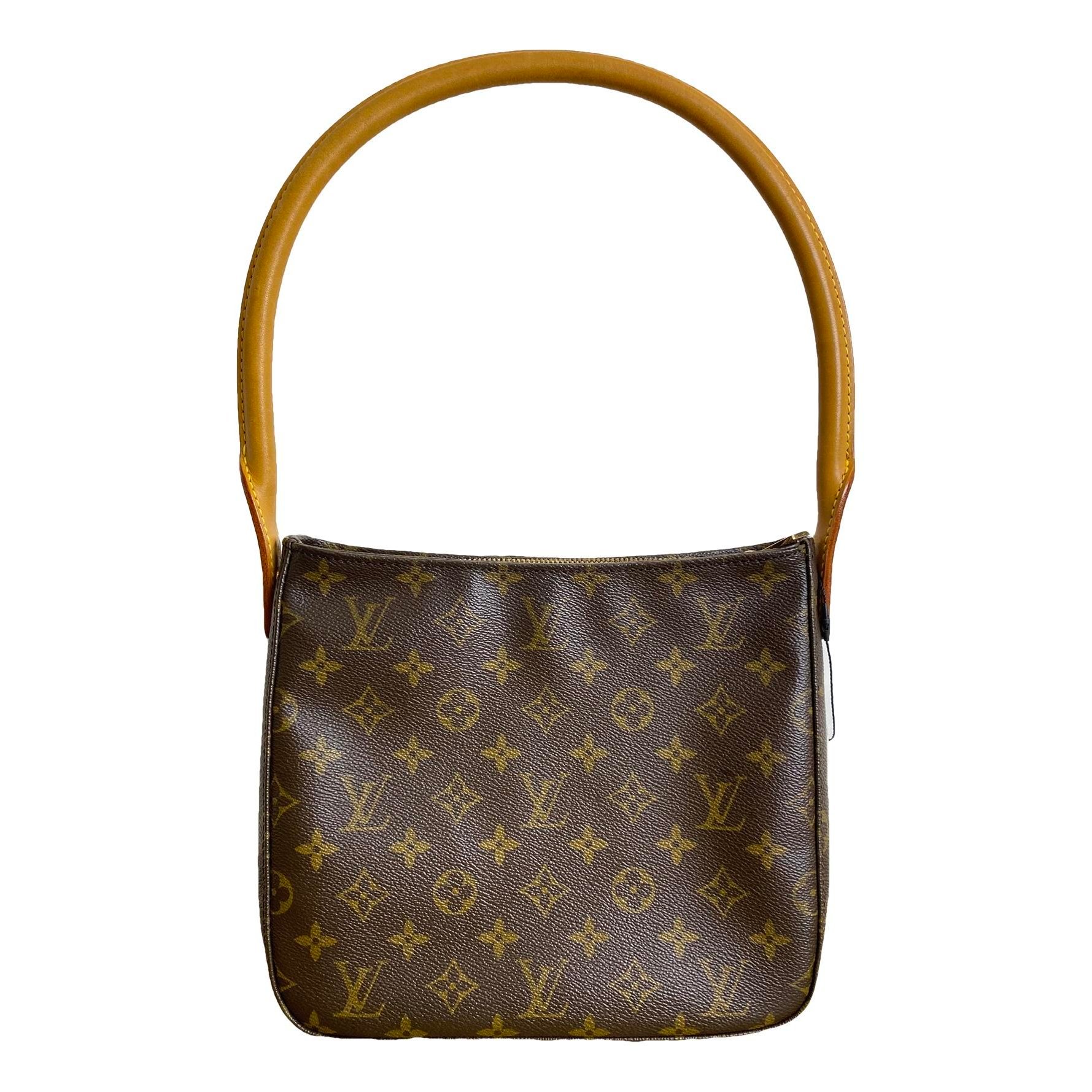 Looping leather handbag