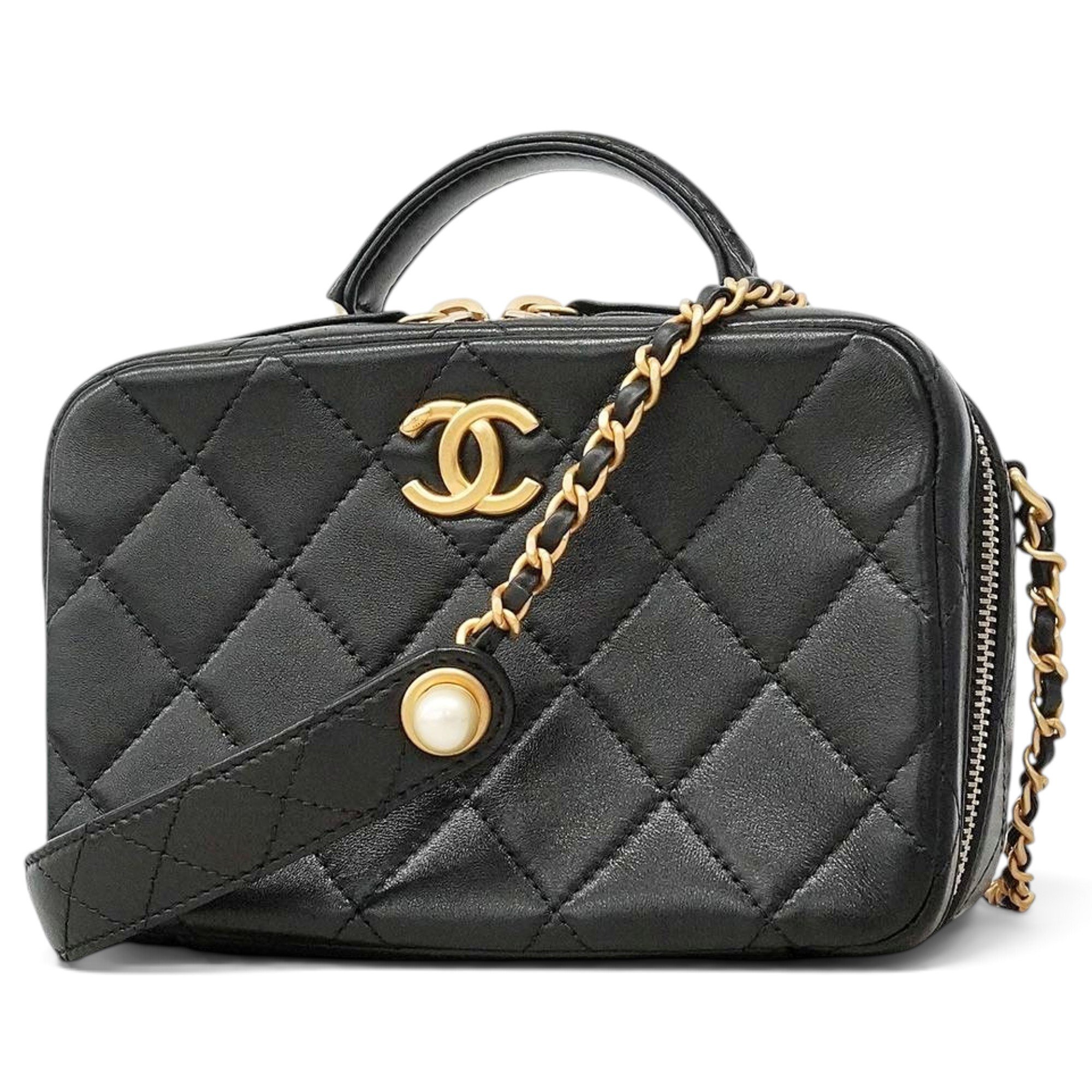 Leather vanity case