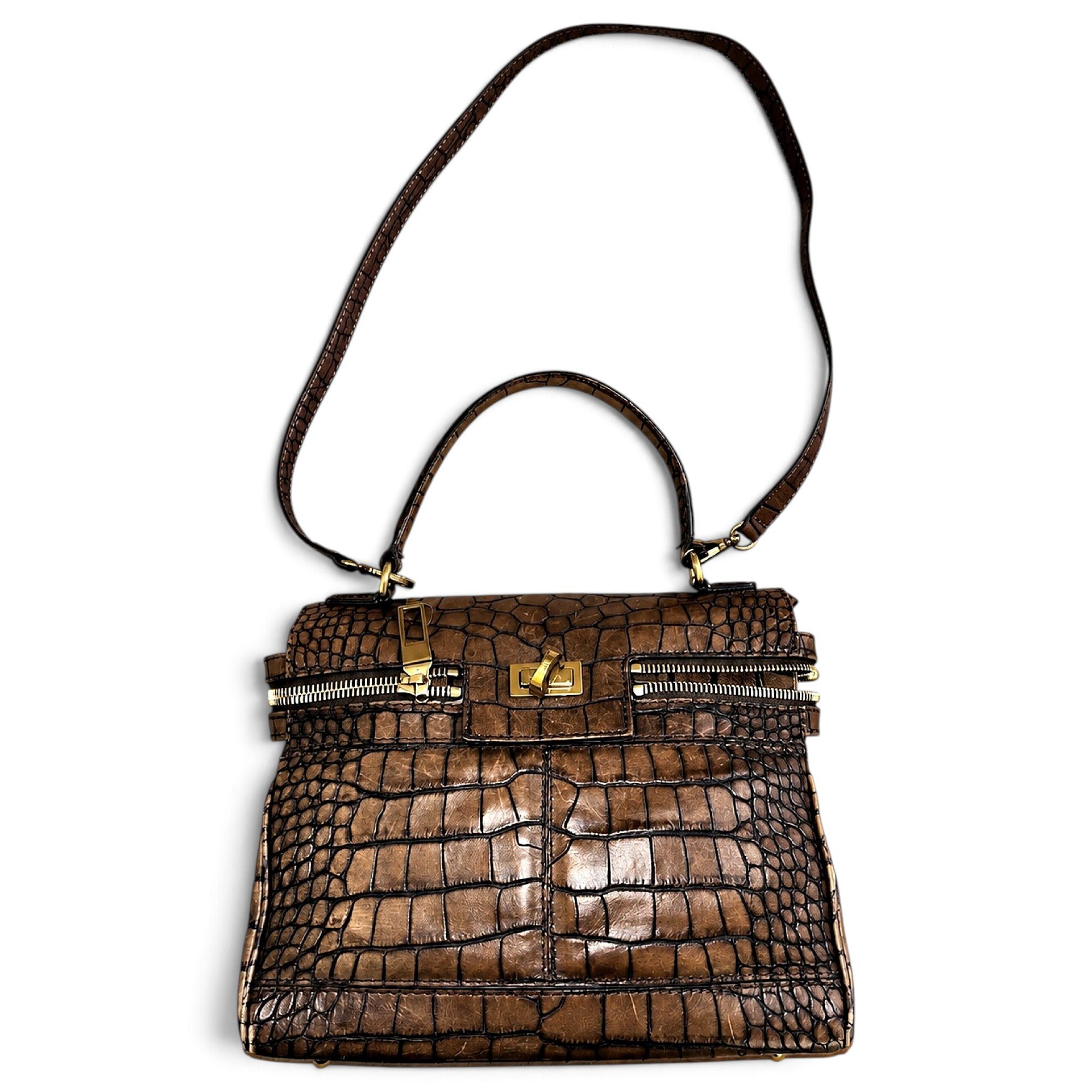 Marine leather handbag