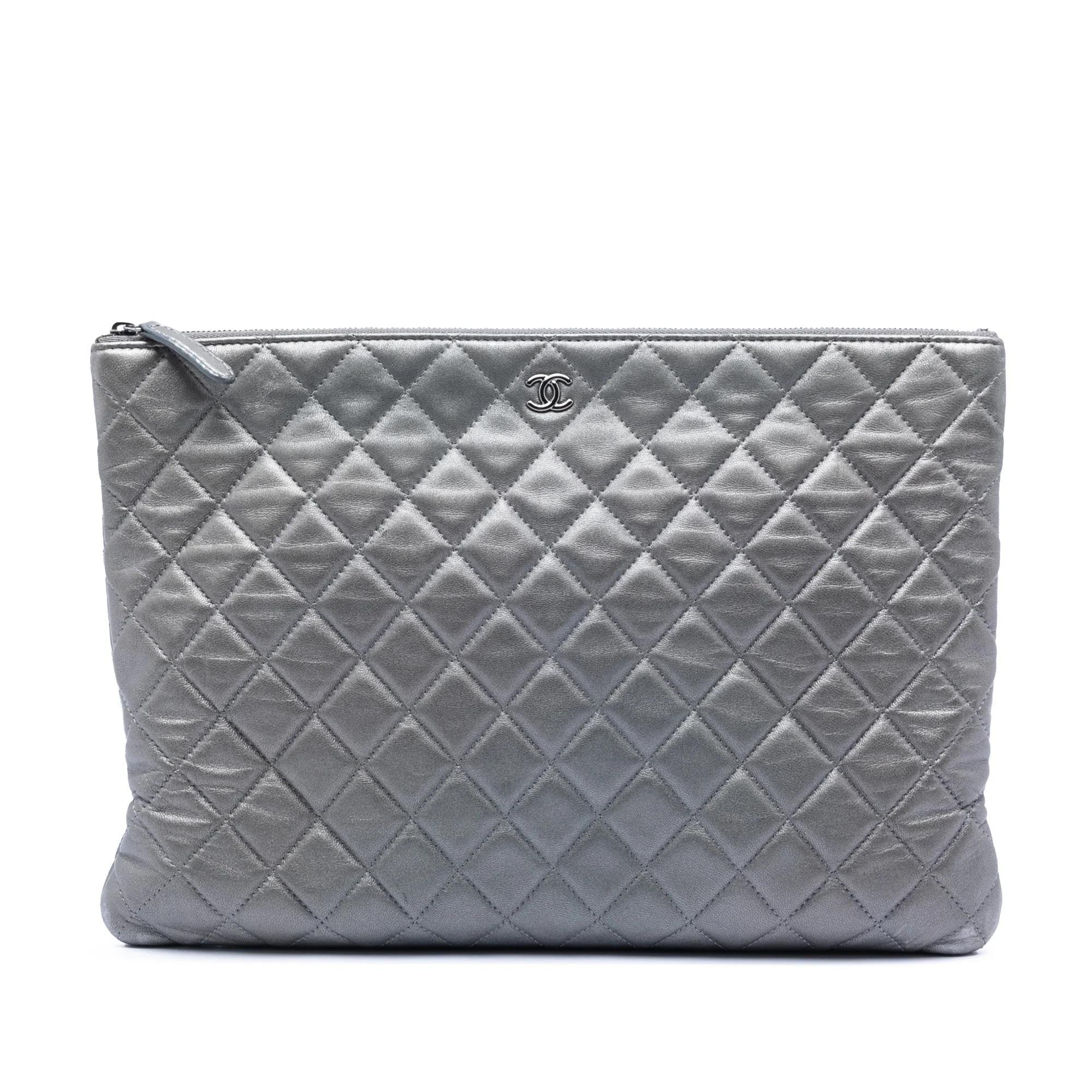 Leather clutch bag
