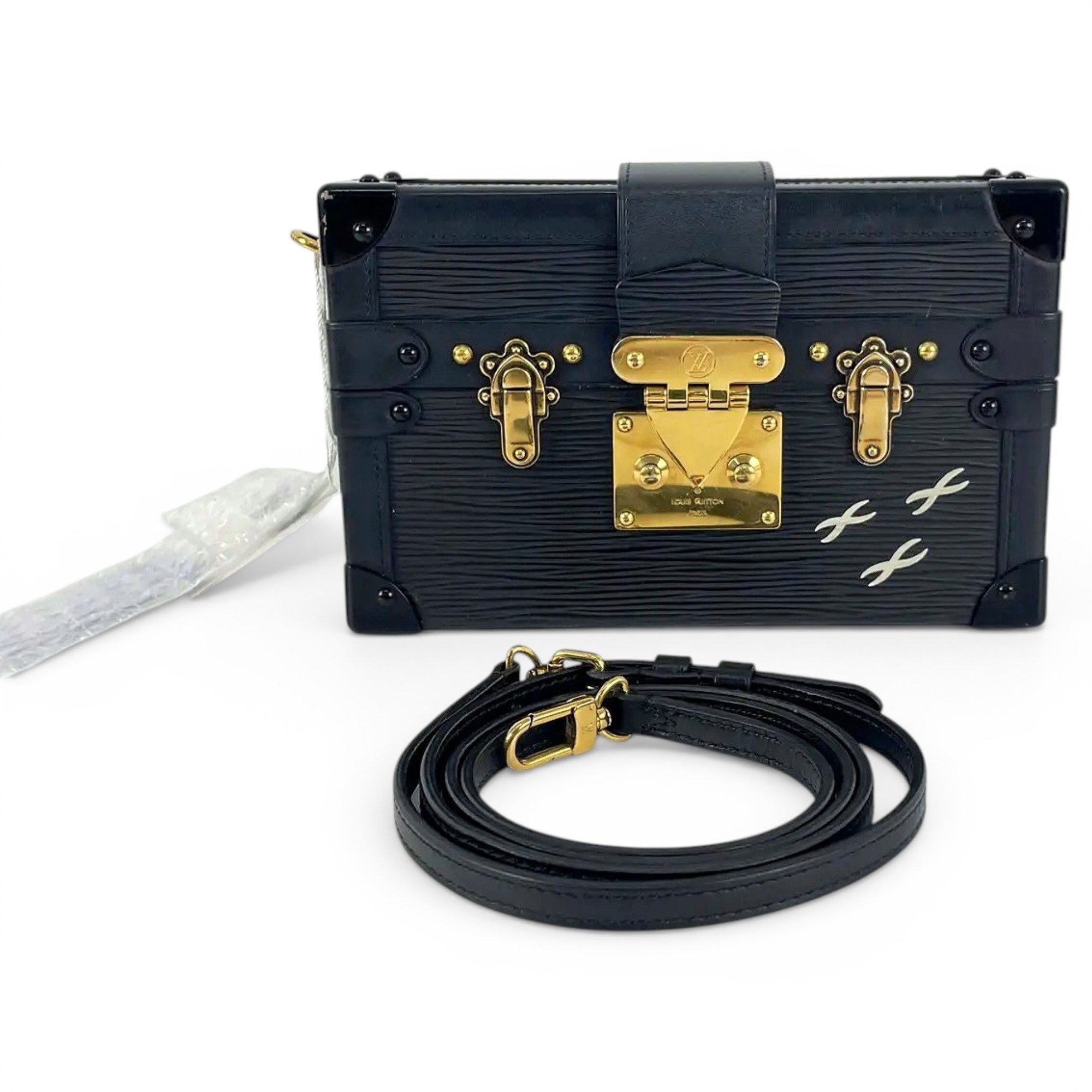 Petite Malle leather handbag