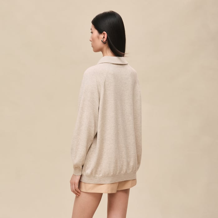 Beige Naturel Wide Sweater
