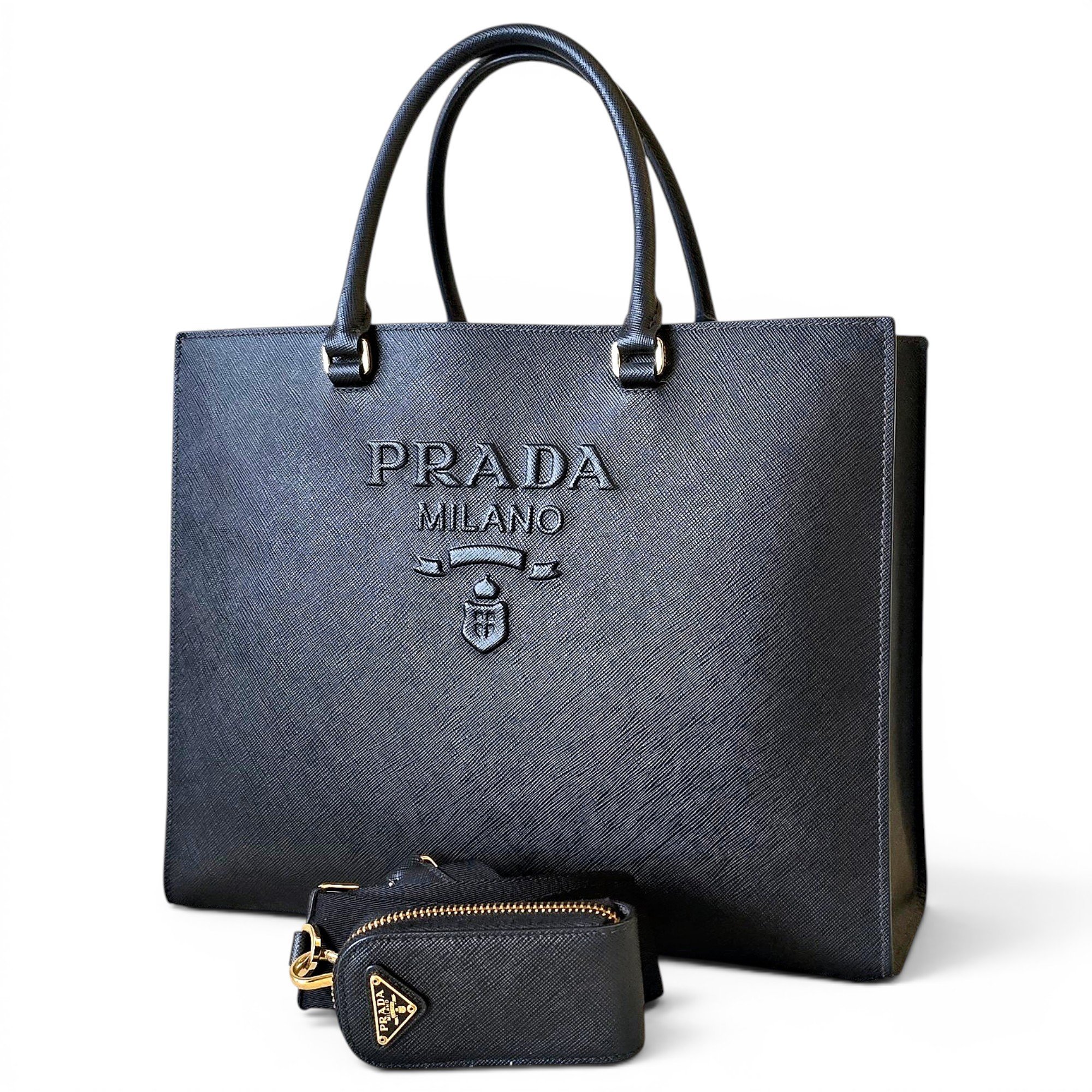 Prada Monochrome leather tote