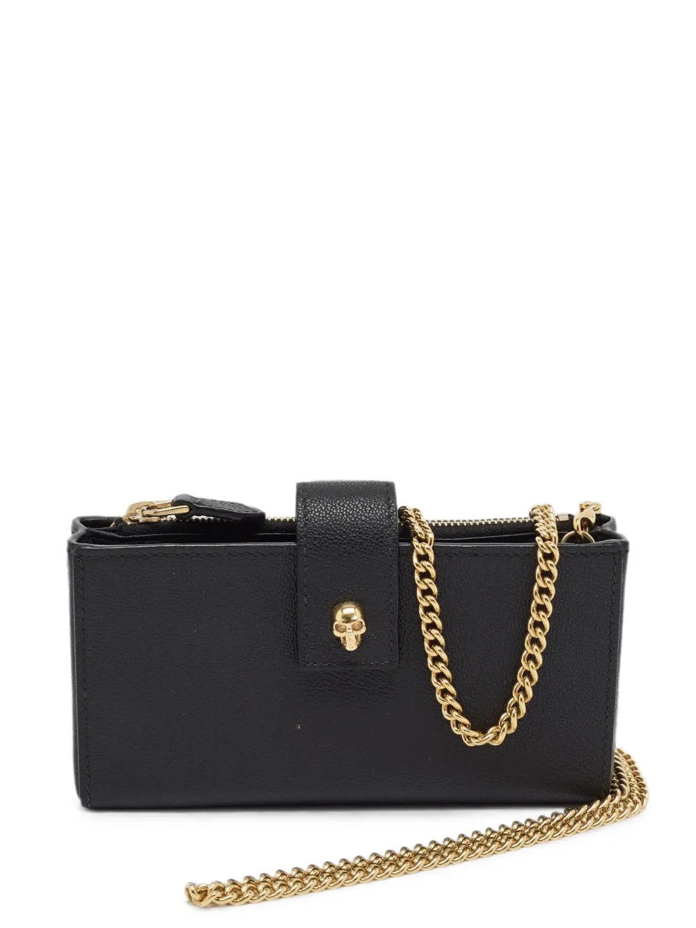 Skull leather crossbody bag