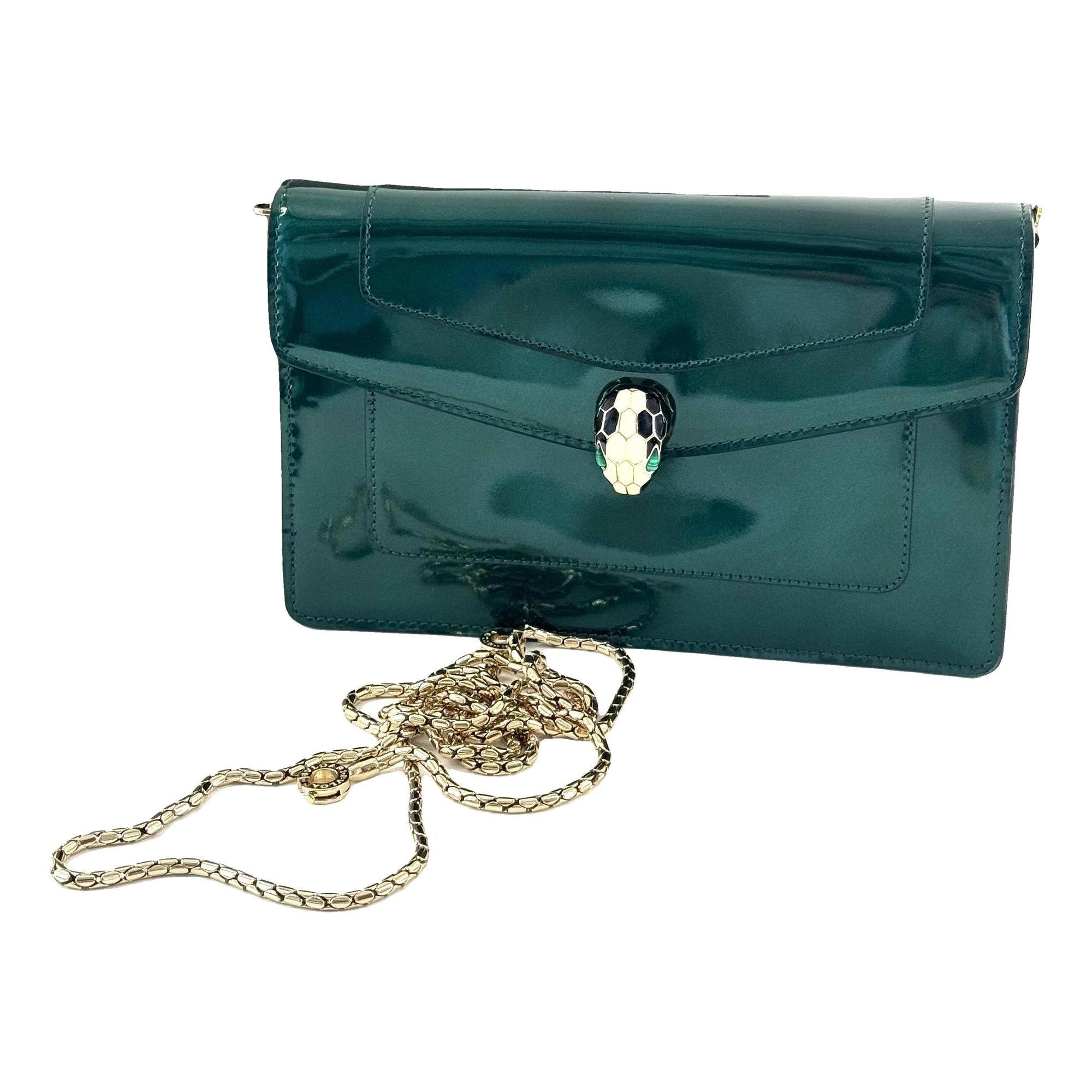 Serpenti patent leather crossbody bag