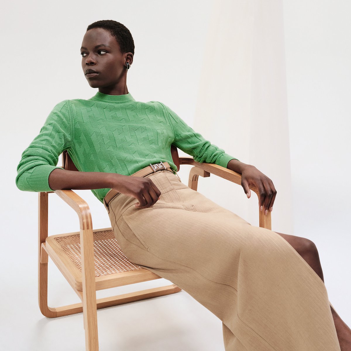 "H" long-sleeve sweater