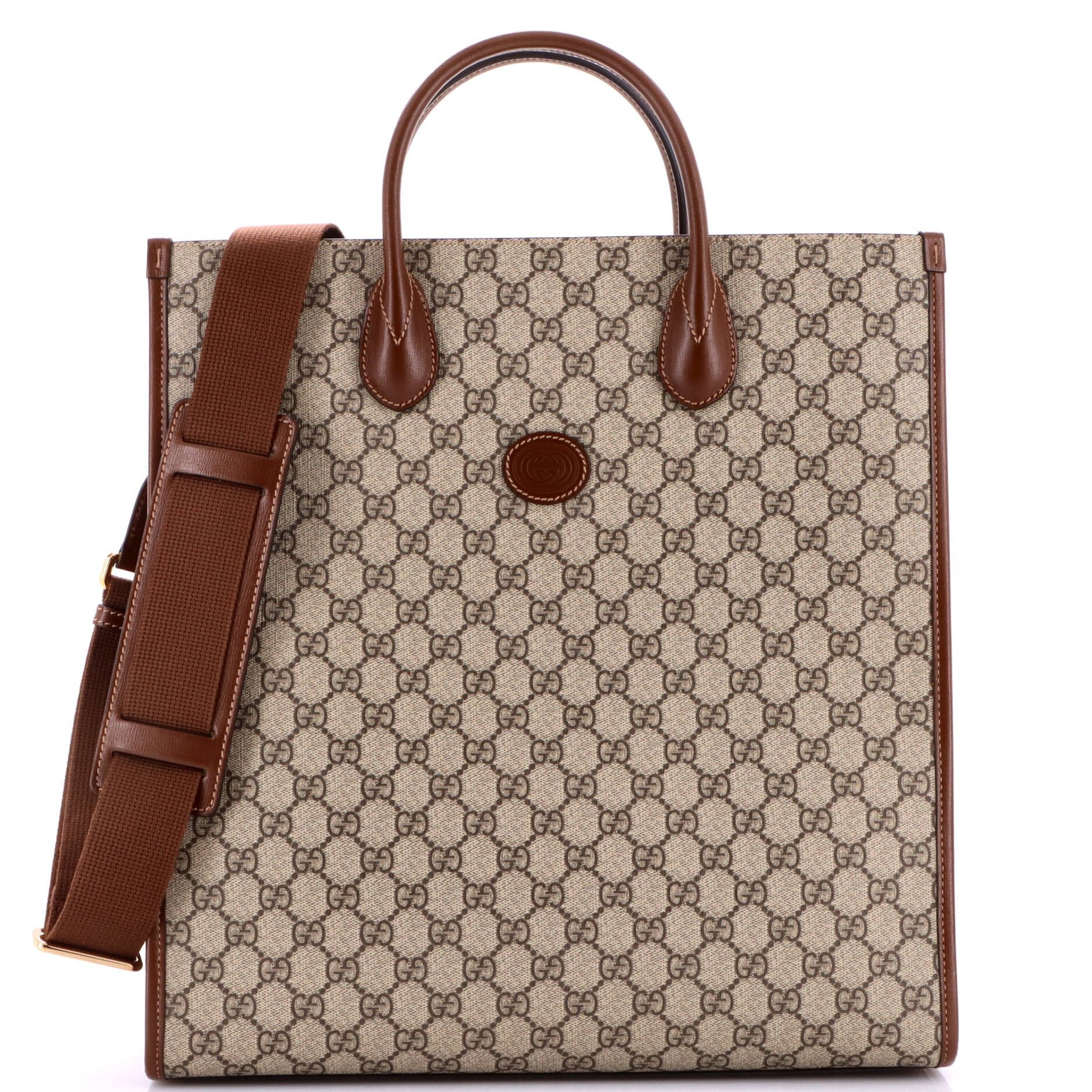Interlocking G Tote GG Coated Canvas Vertical
