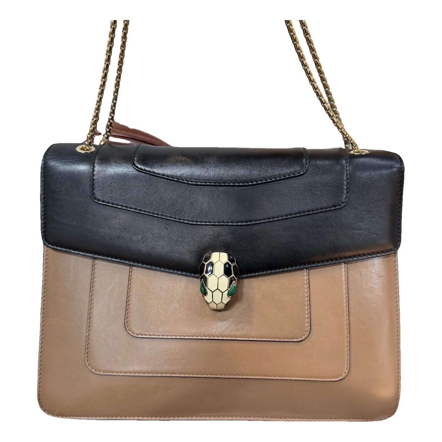 Serpenti leather handbag