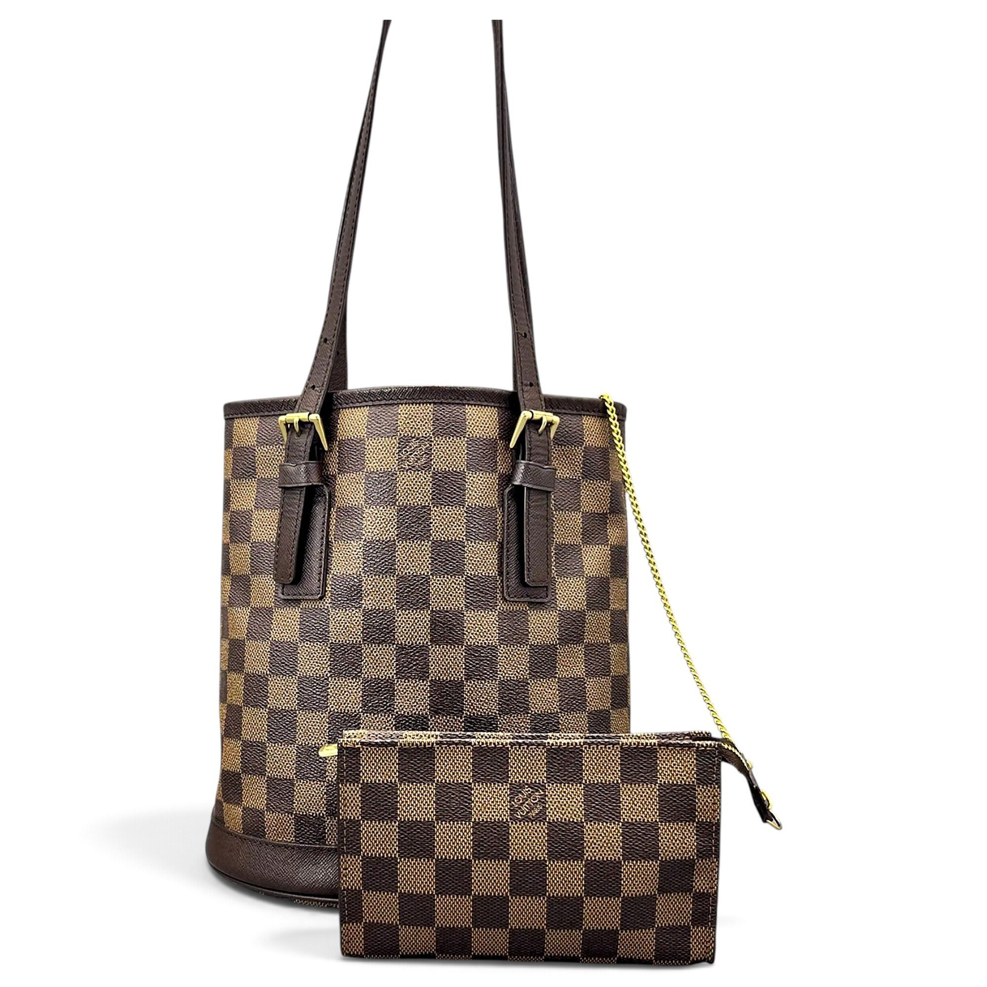 Bucket vinyl handbag