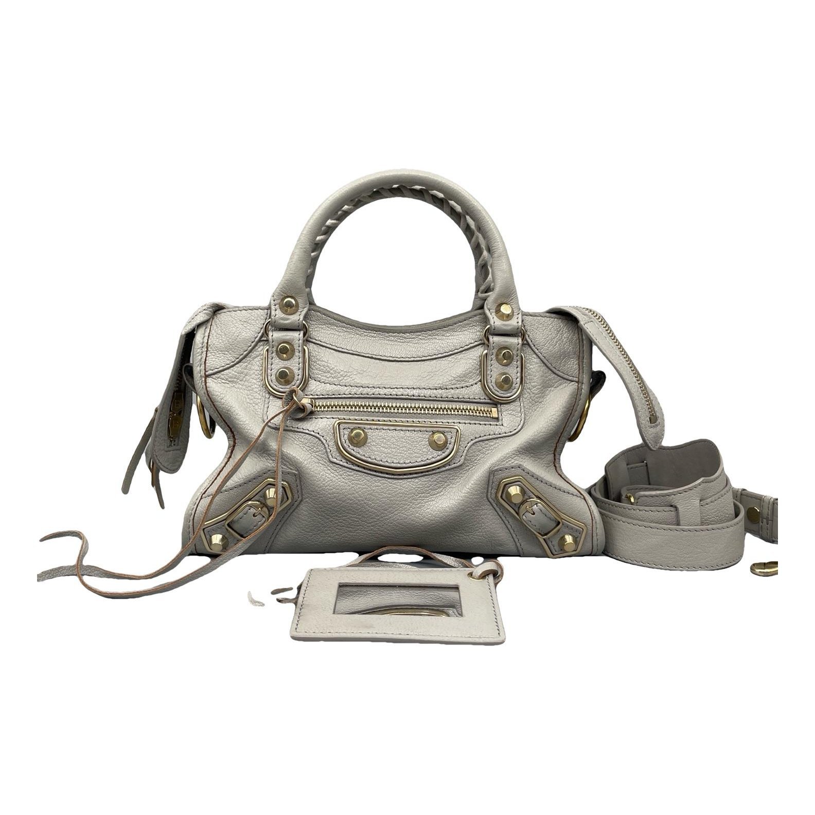 City leather handbag