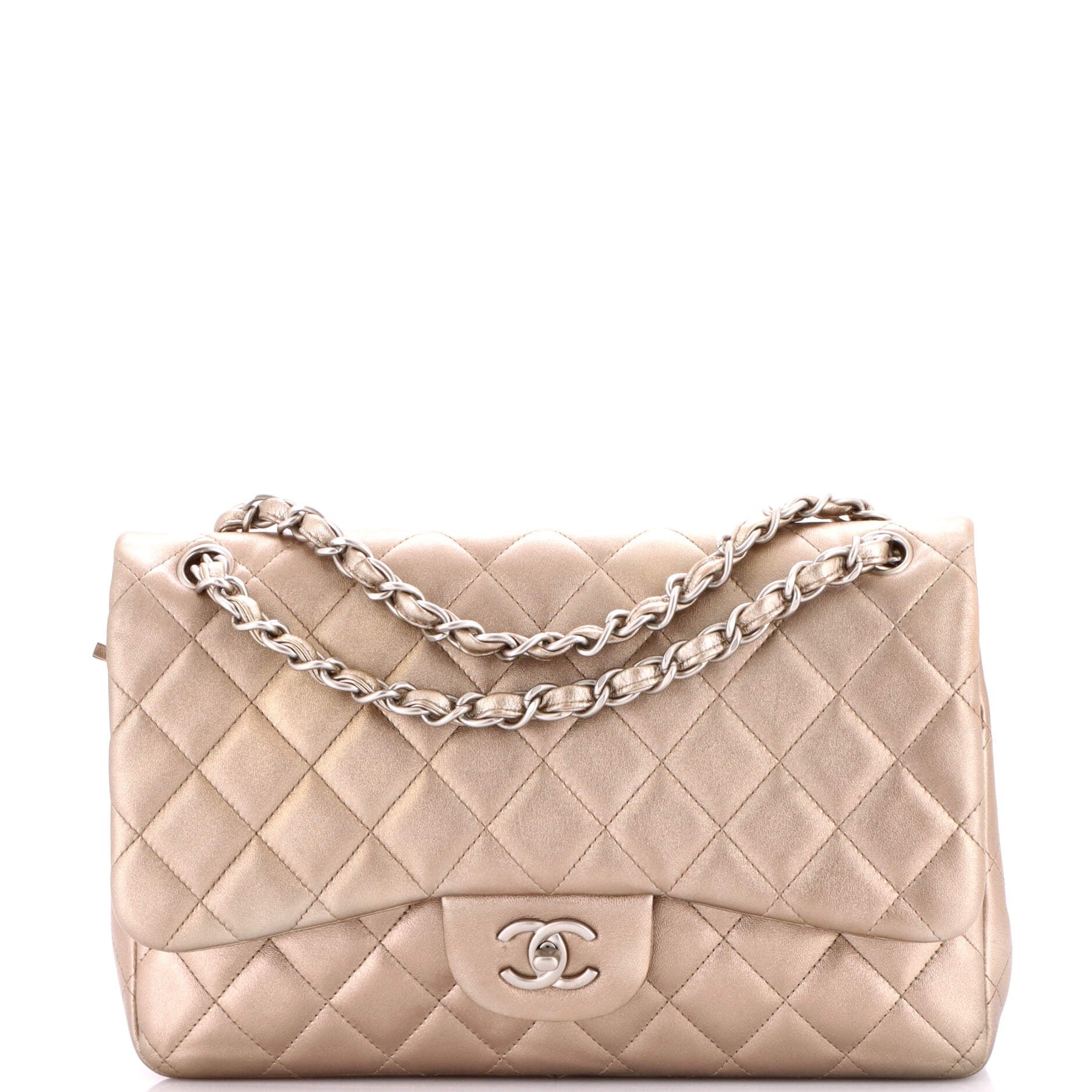 Chanel Classic Double Flap Bag Quilted Lambskin Jumbo