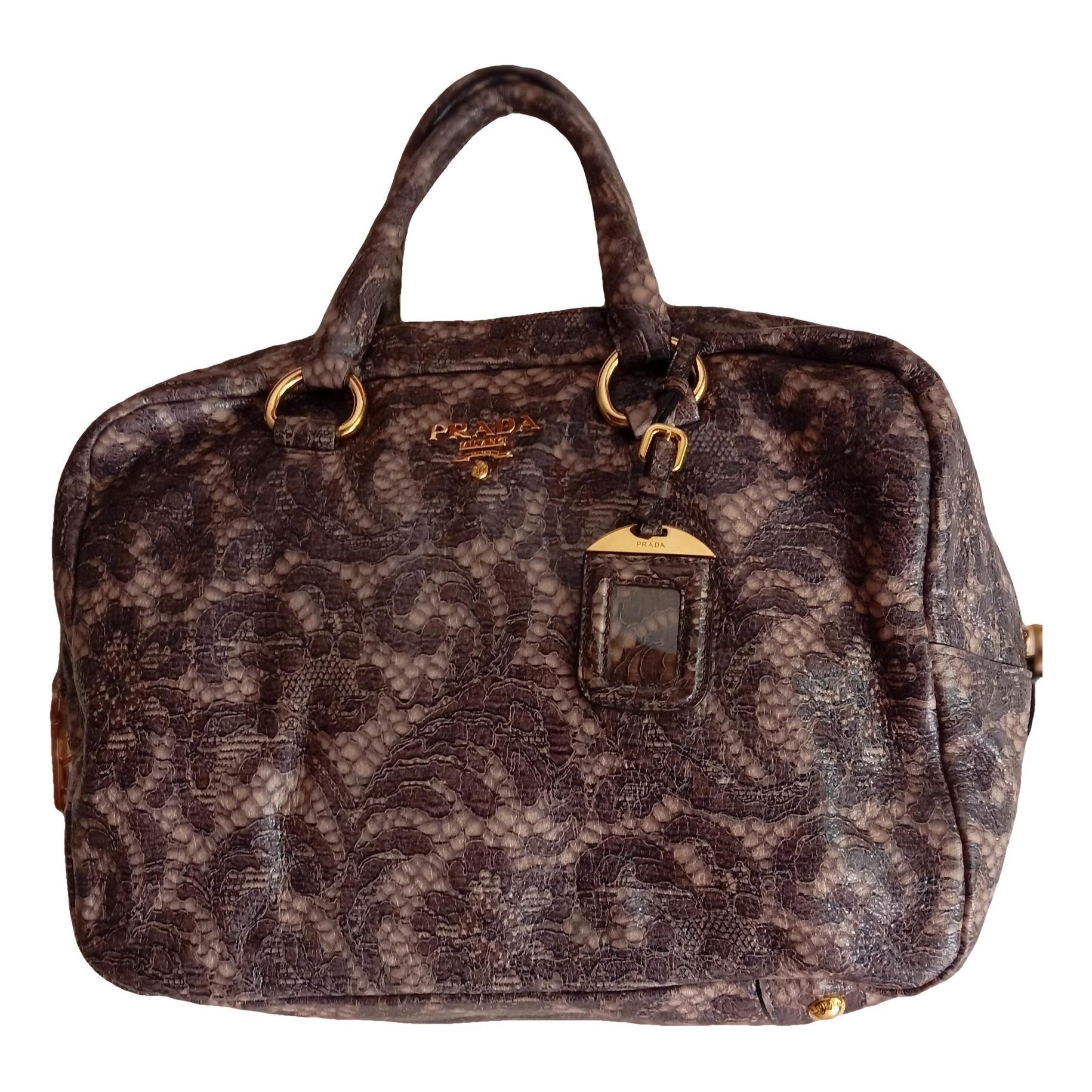Bowling leather handbag