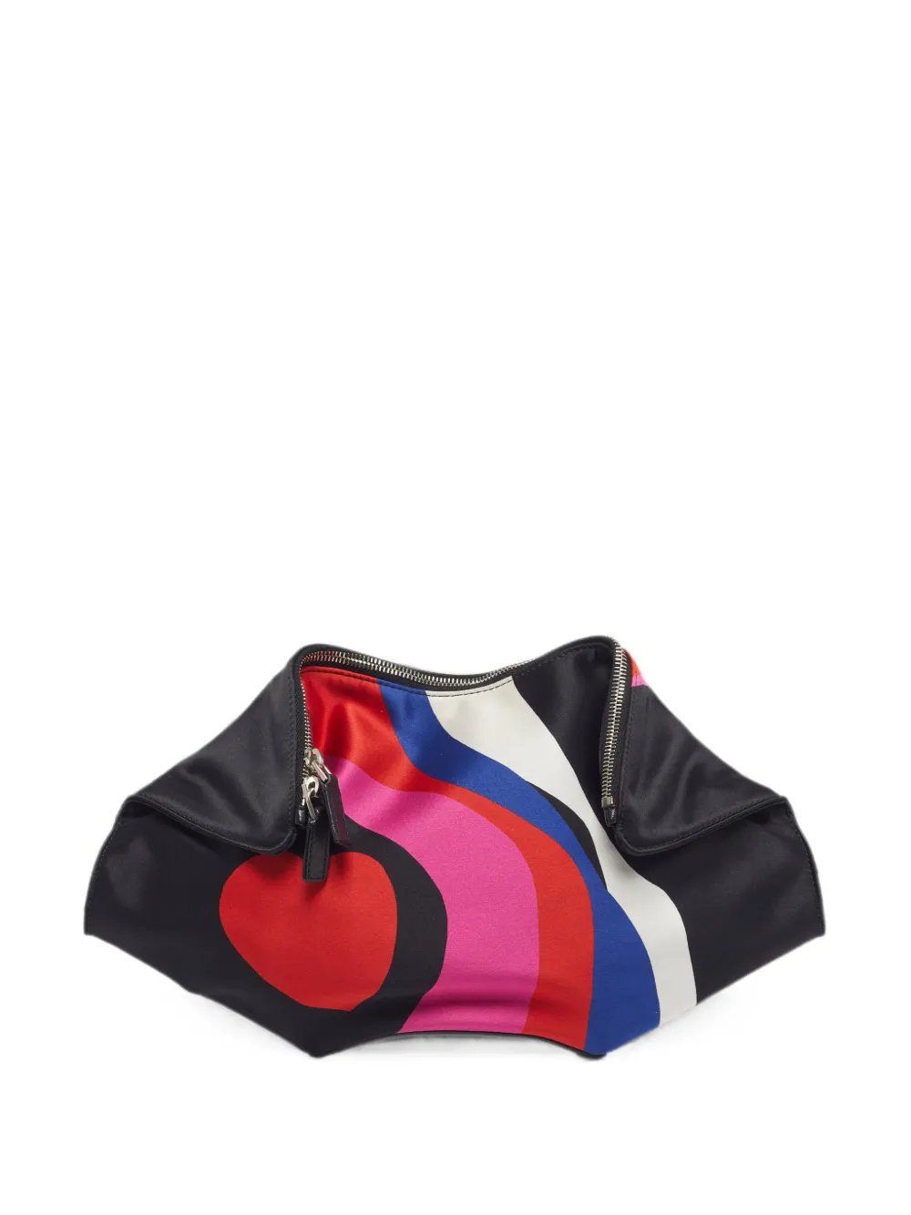 medium De Manta heart-print clutch bag