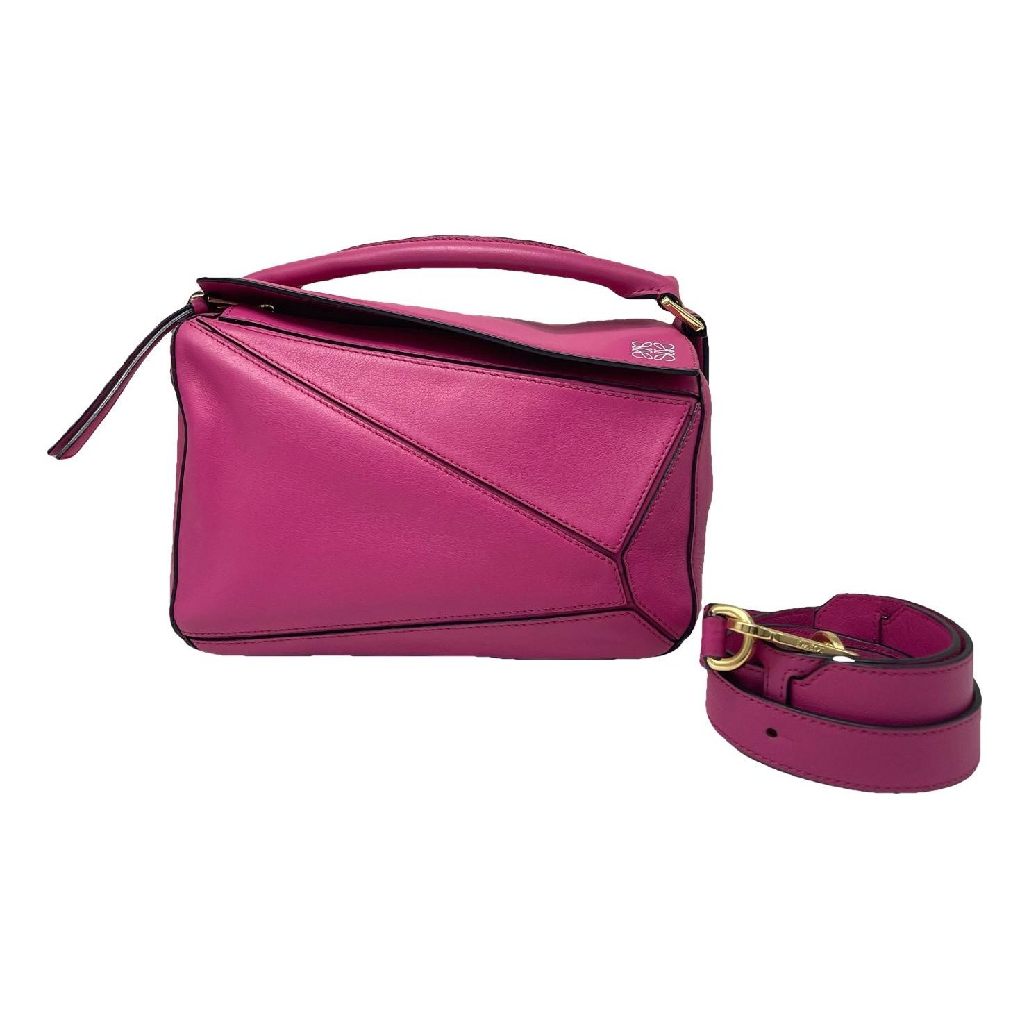 Puzzle leather handbag