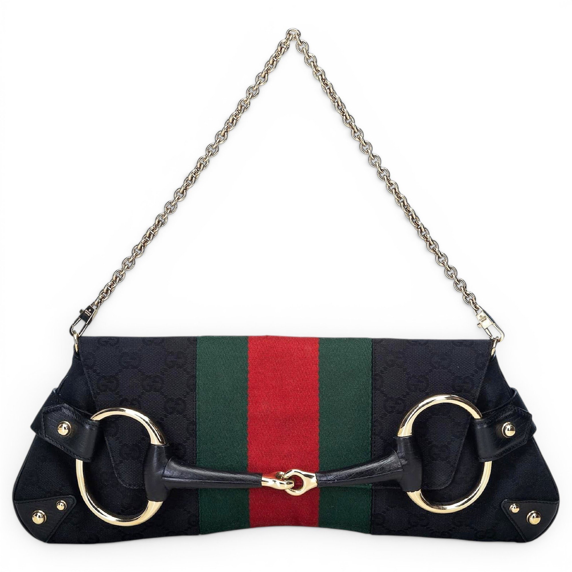Horsebit Chain cloth handbag
