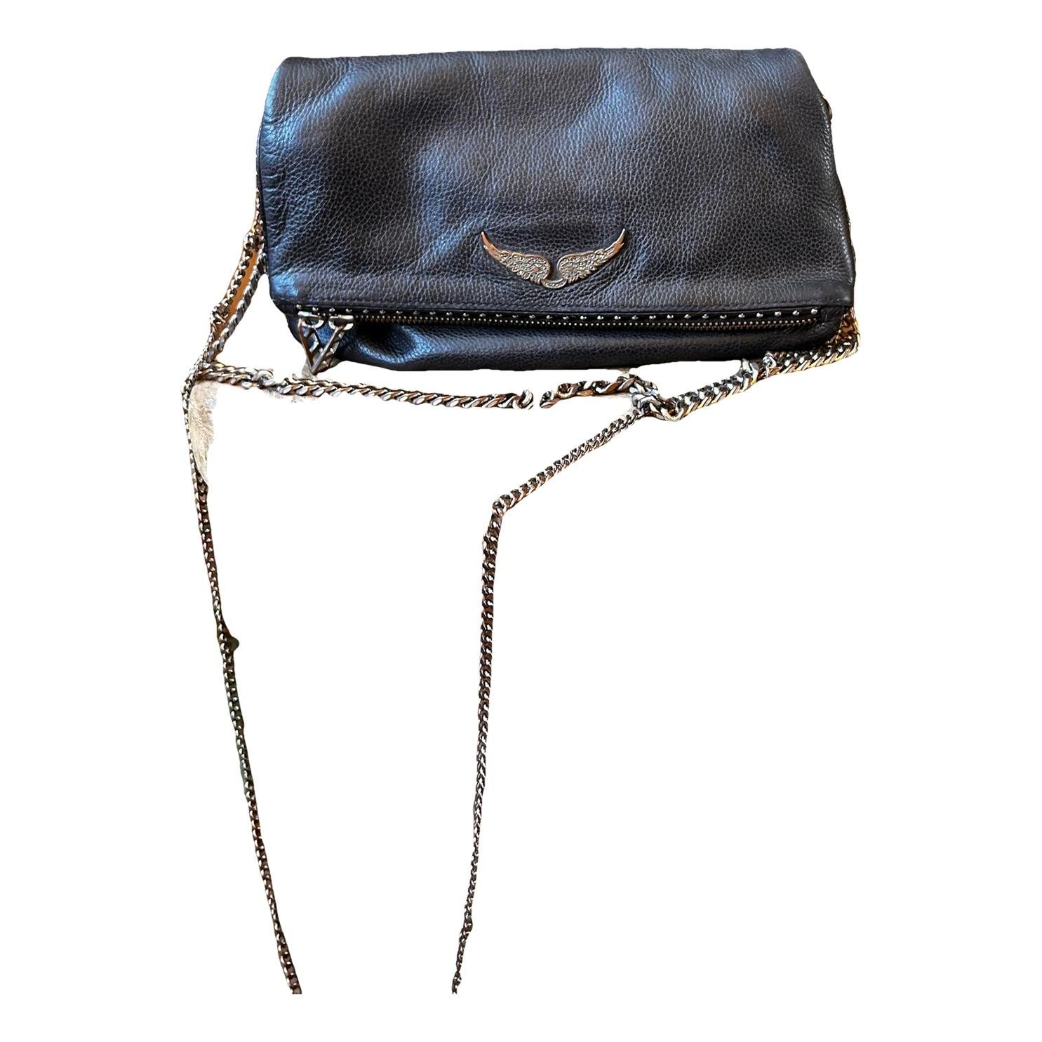Rock leather clutch bag
