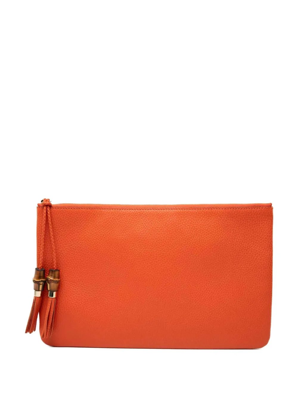 2016-2026 Calfskin Bamboo Tassel clutch bag