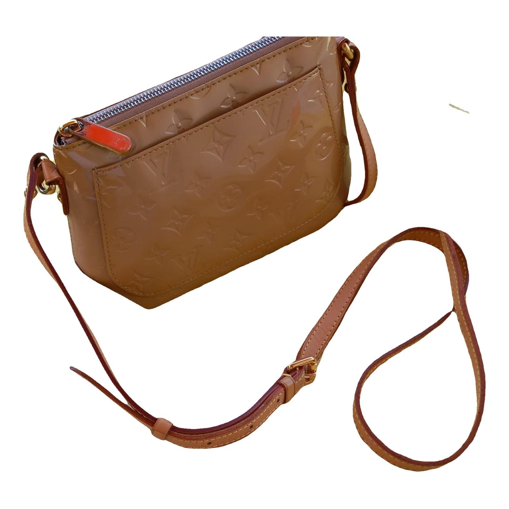 Bellflower patent leather crossbody bag