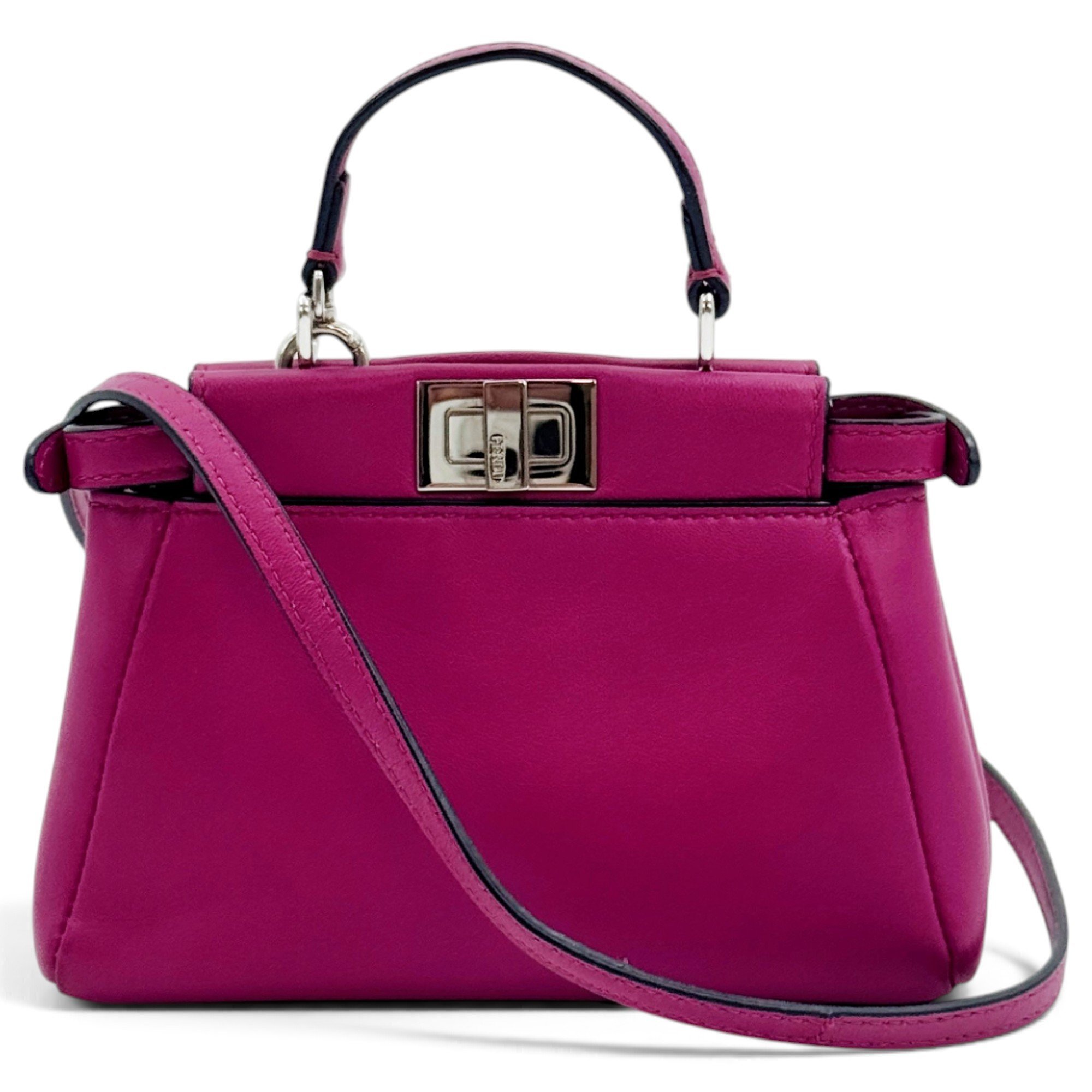 Peekaboo mini pocket leather handbag