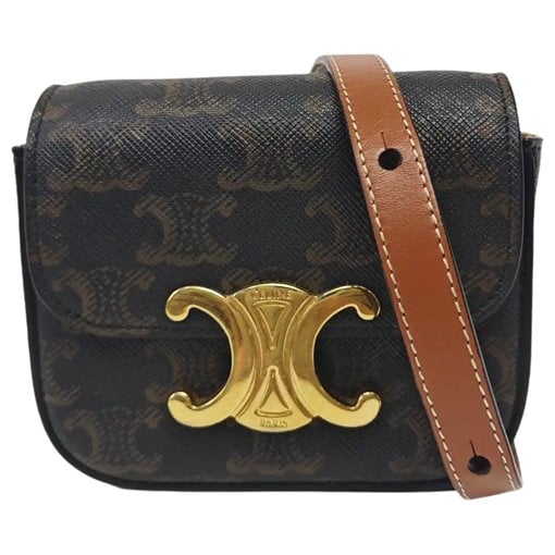 Triomphe leather mini bag