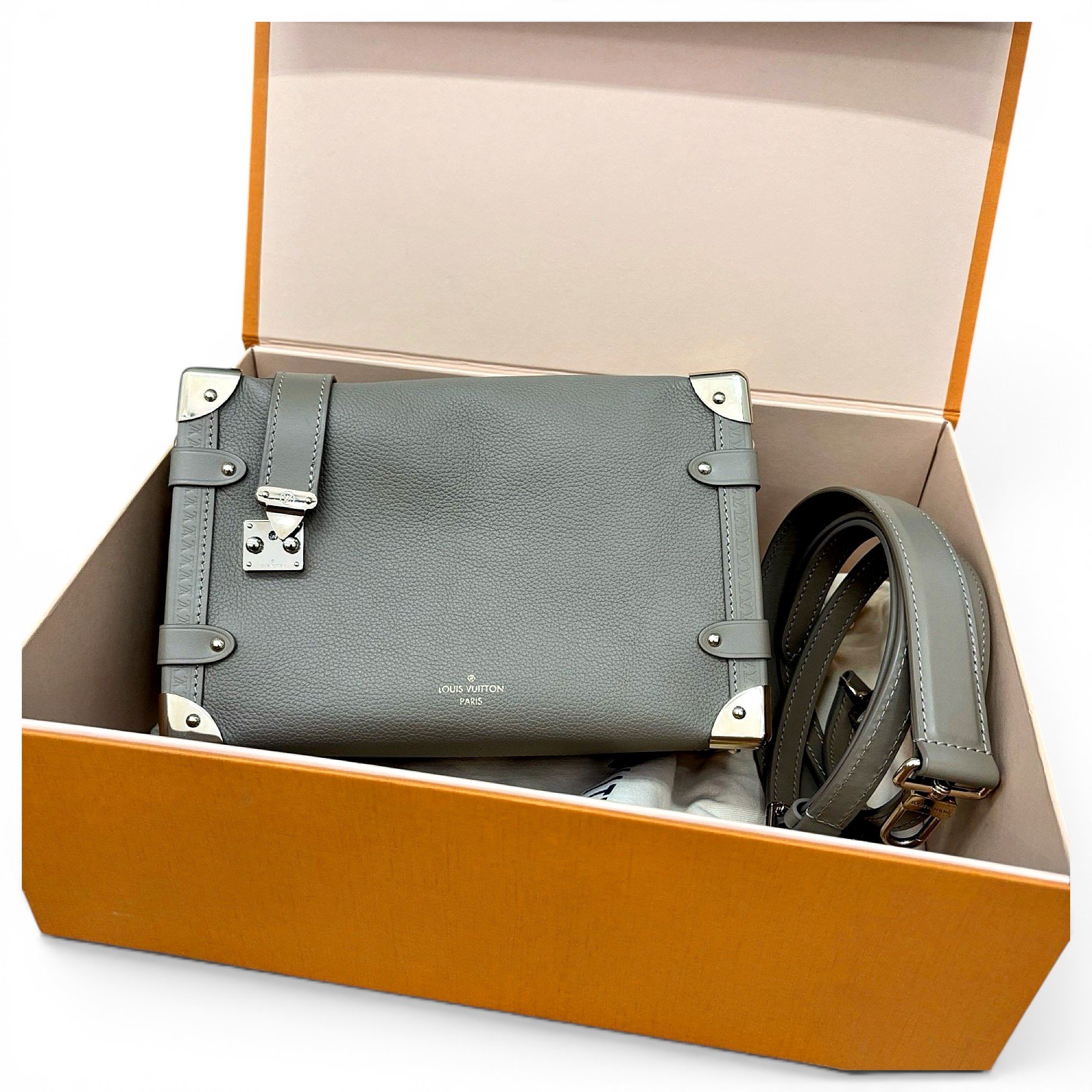 Petite Malle leather crossbody bag