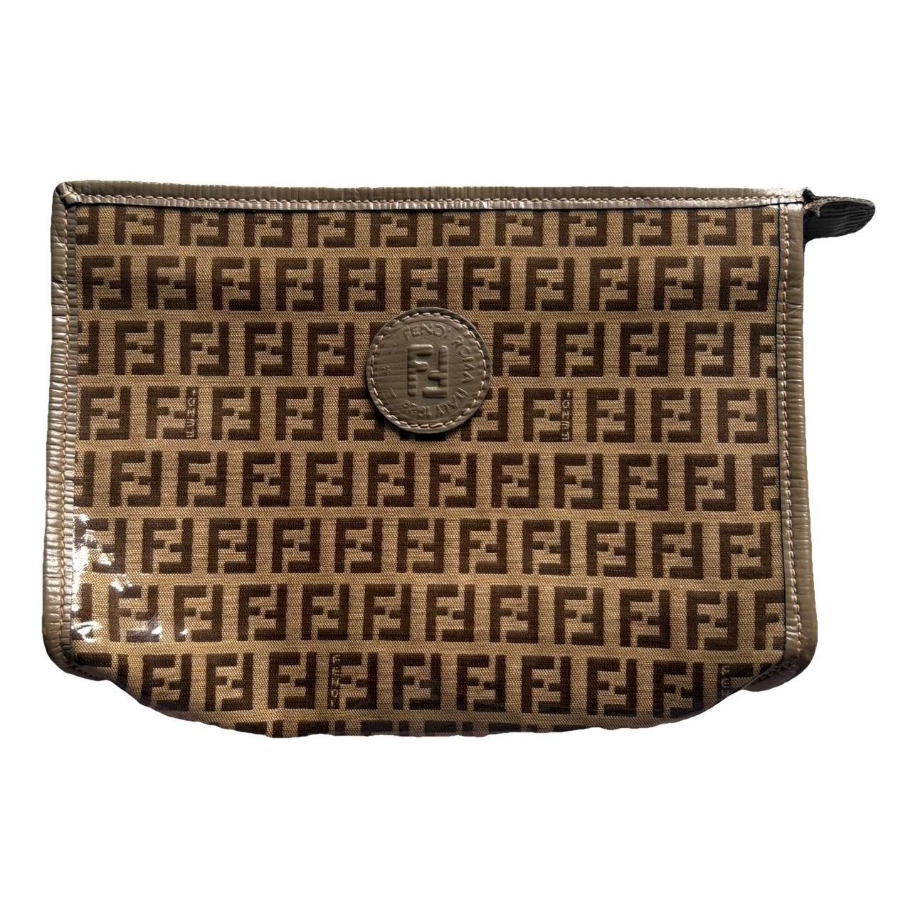 Double F leather clutch bag