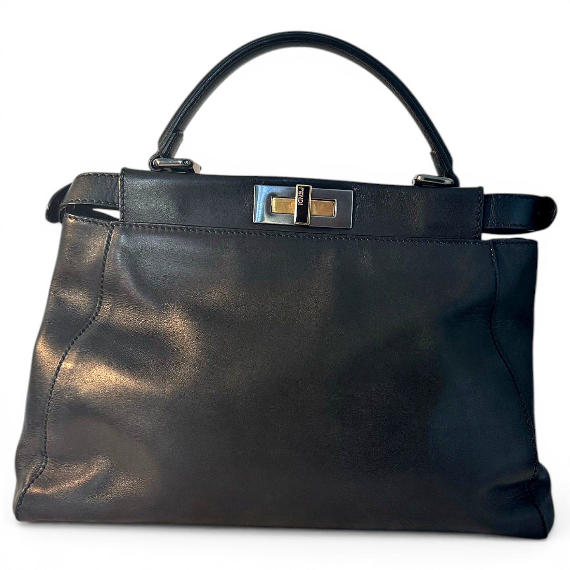 Peekaboo leather handbag