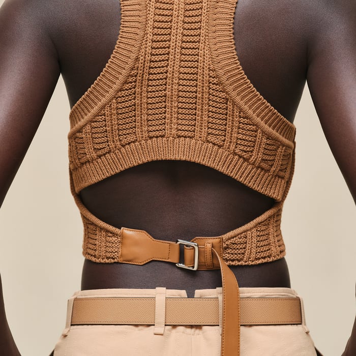 Brun Mahogany Sleeveless Top