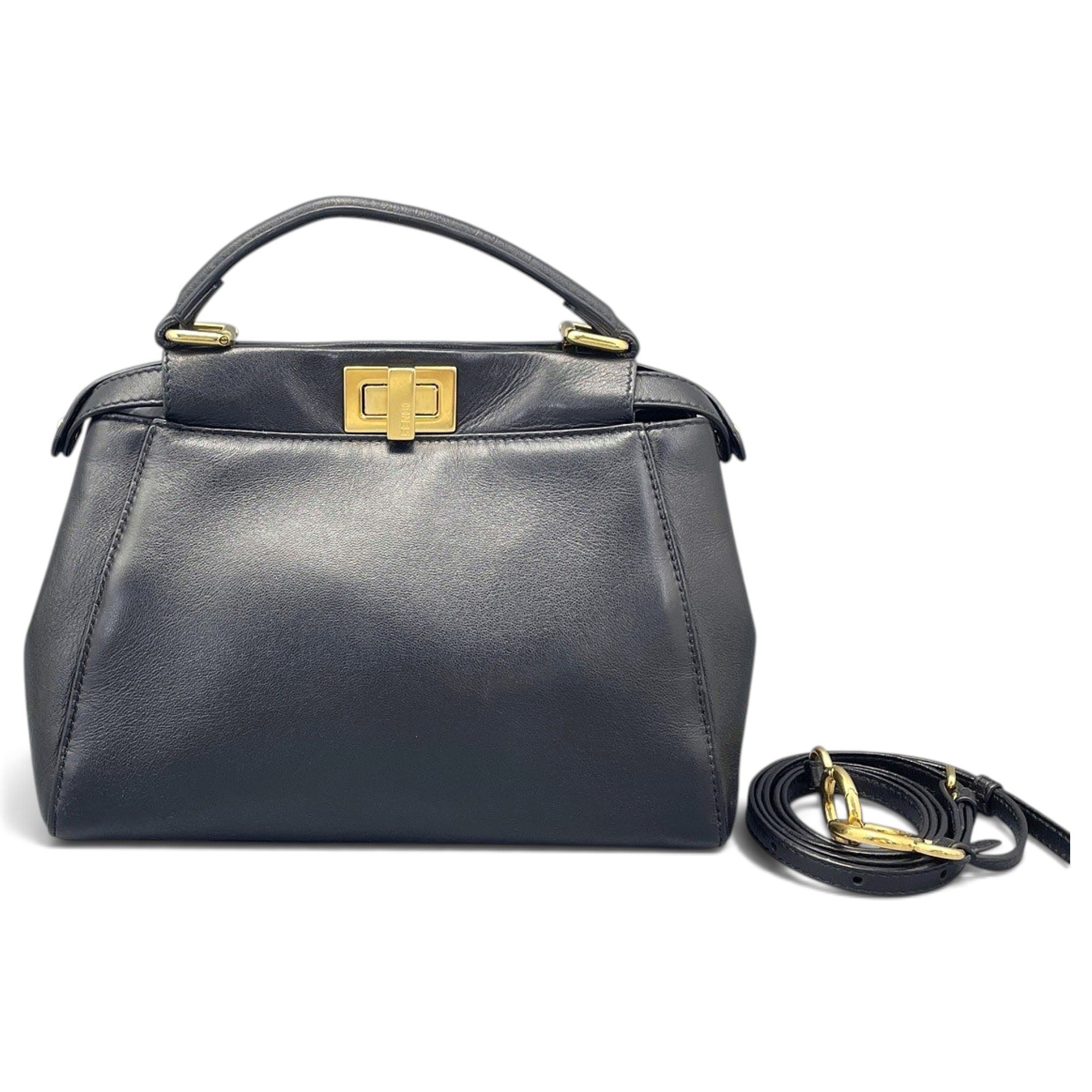 Fendi Peekaboo leather handbag