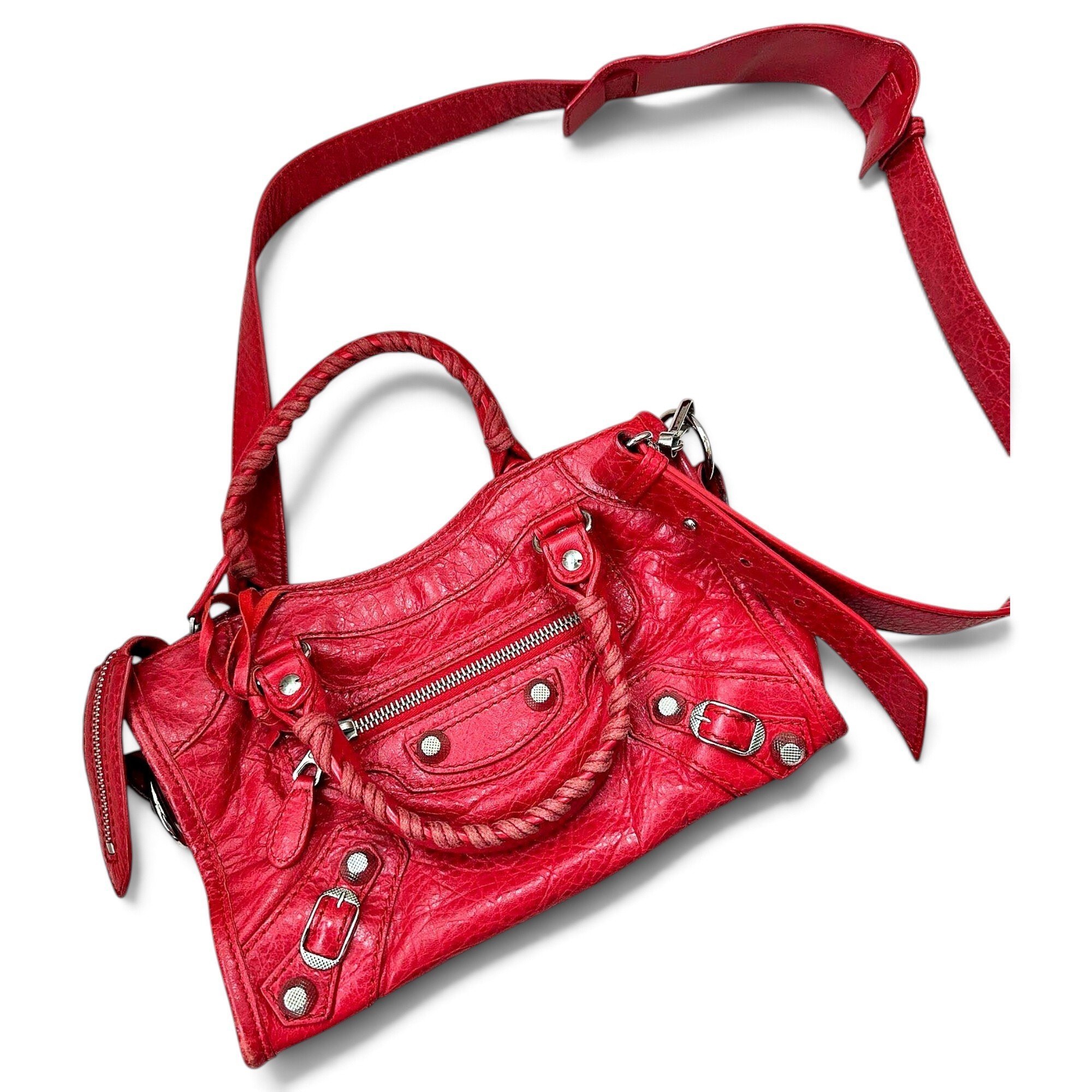 City leather handbag