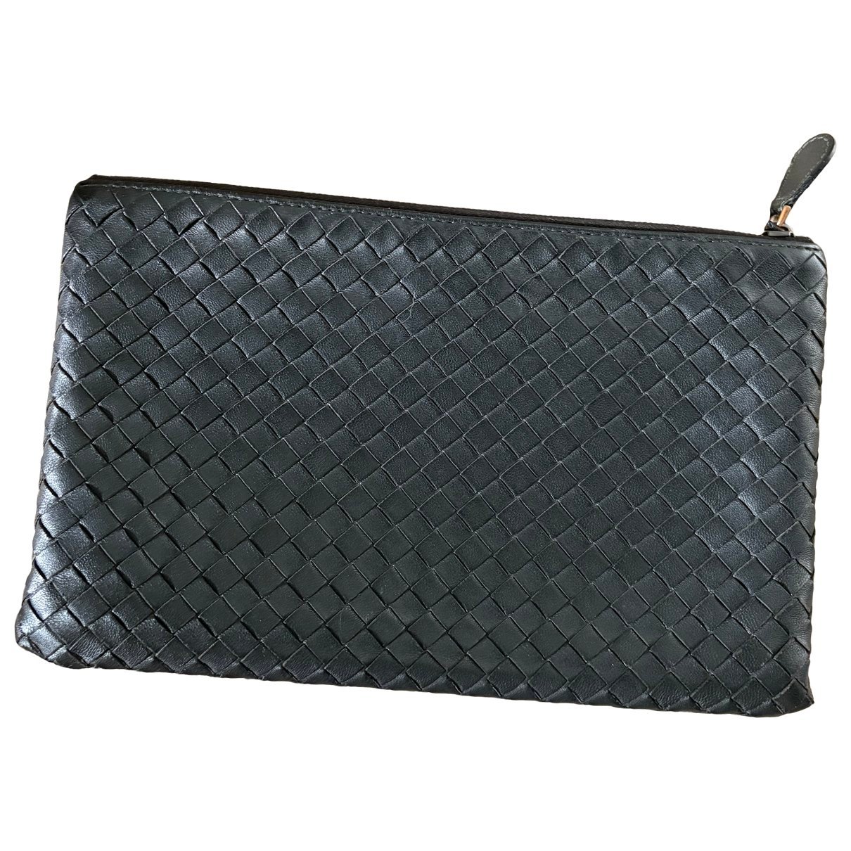 Leather clutch bag