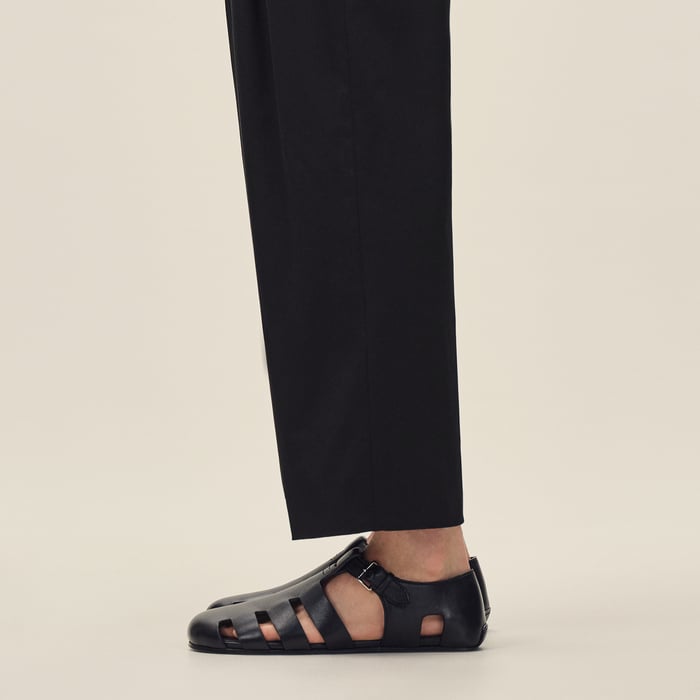 Noir Pleated Palerme Pants