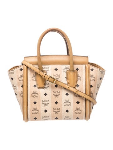 MCM Visetos Top Handle Bag