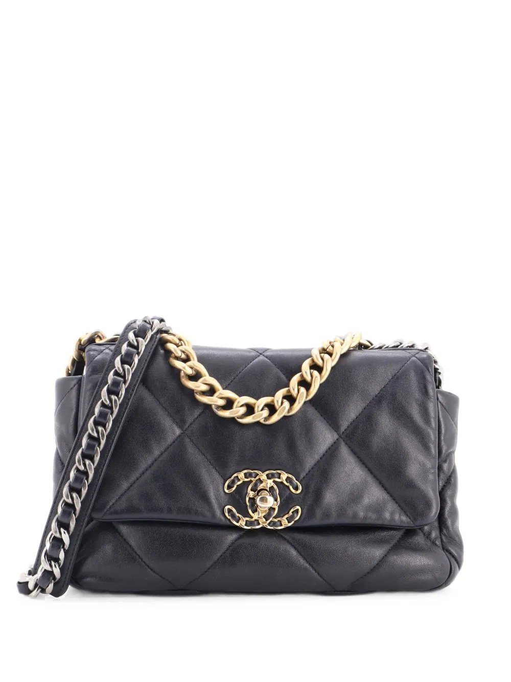 19 Flap Bag Quilted Leather Medium crossbody bag