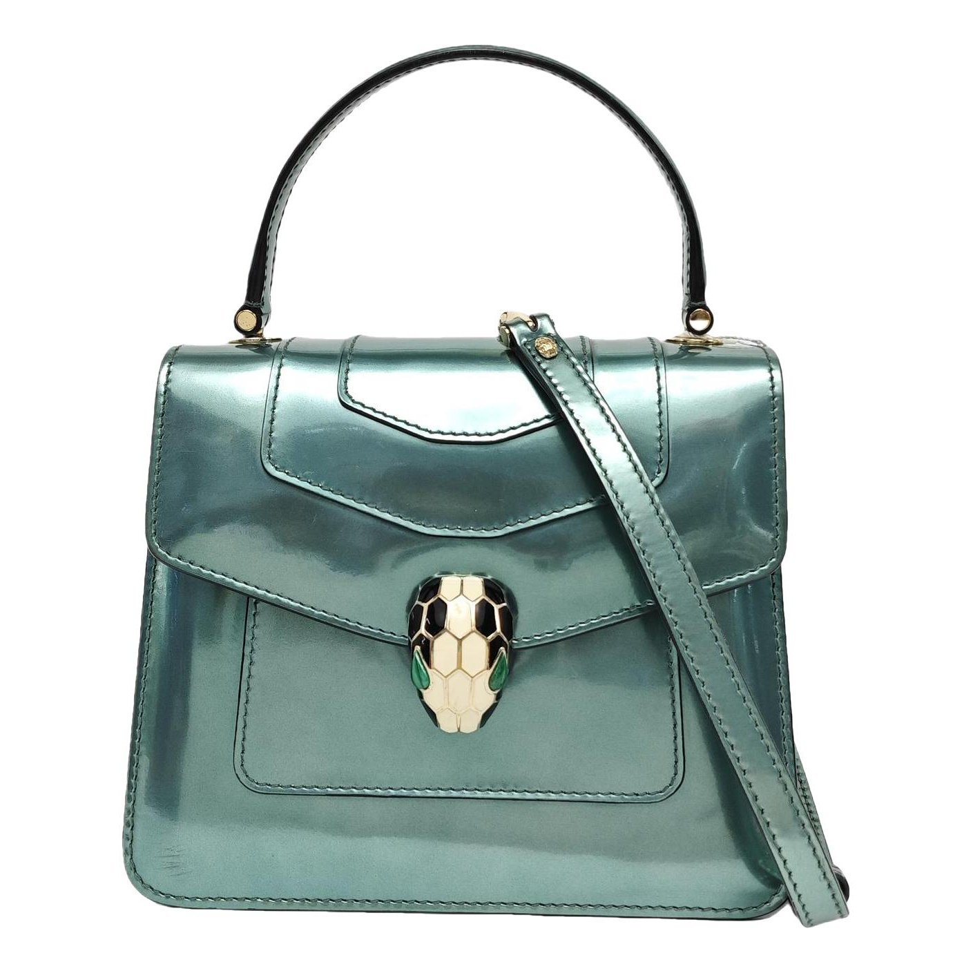 Patent leather handbag