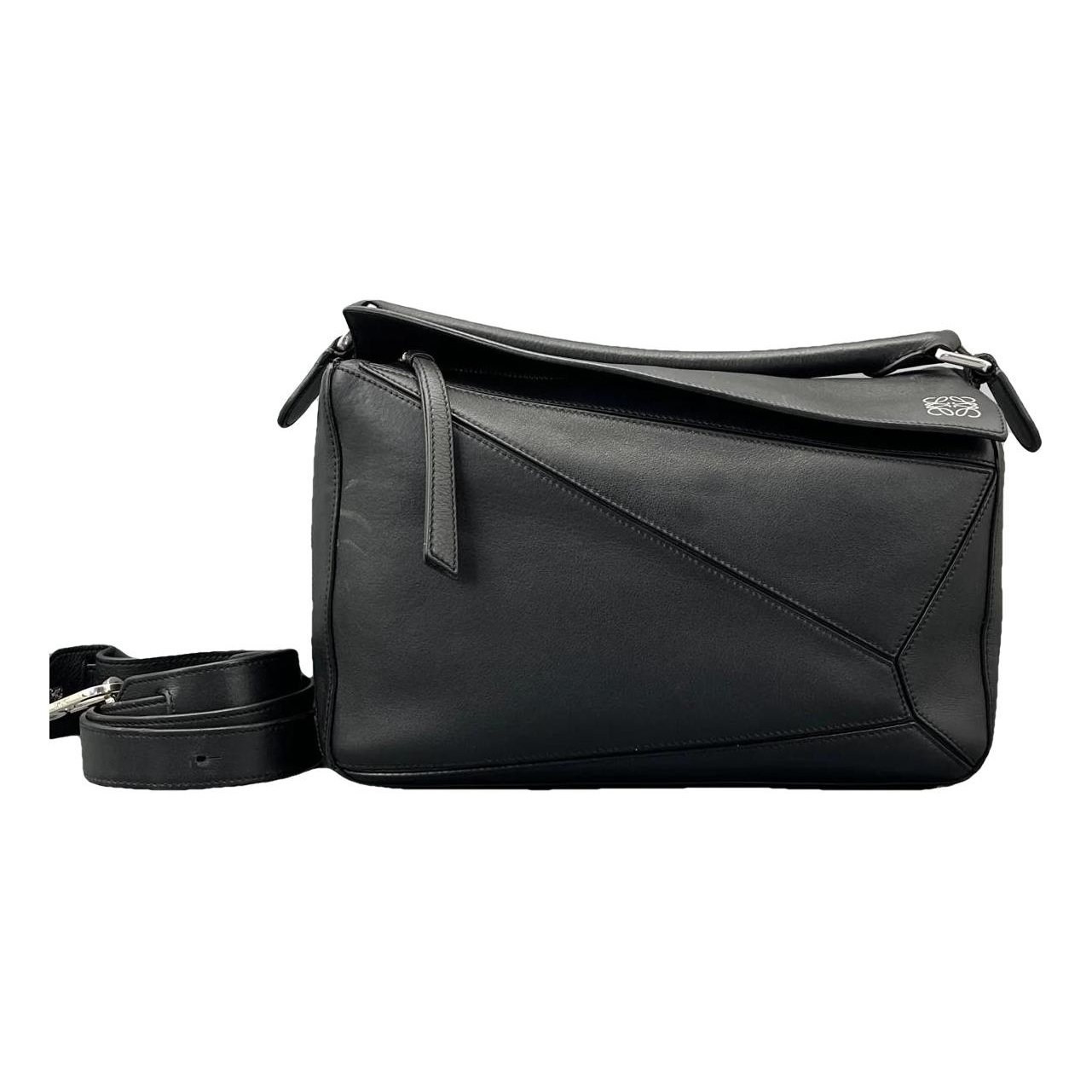 Puzzle leather crossbody bag