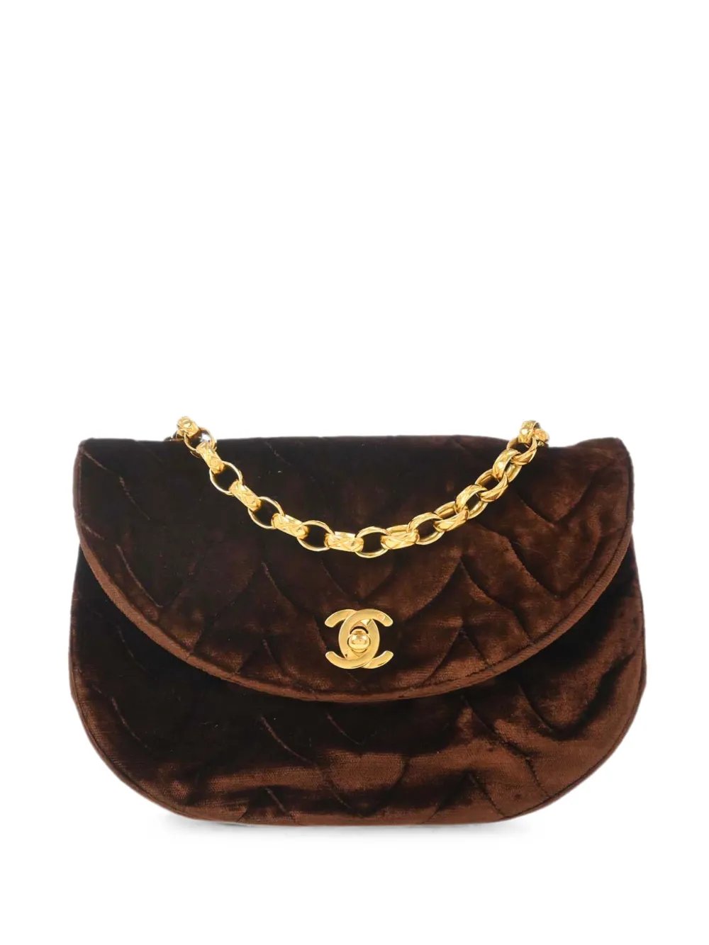 1992 chevron-quilted chain shoulder bag