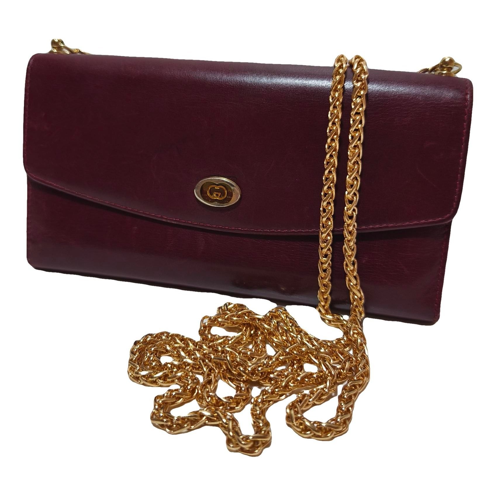 Leather clutch bag