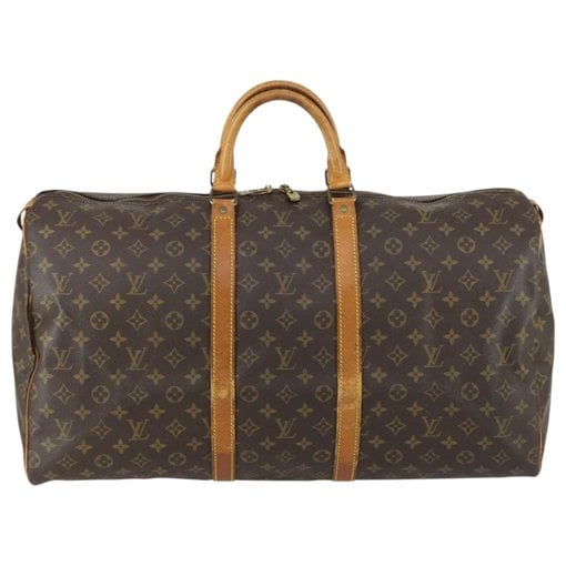 Keepall leather travel bag