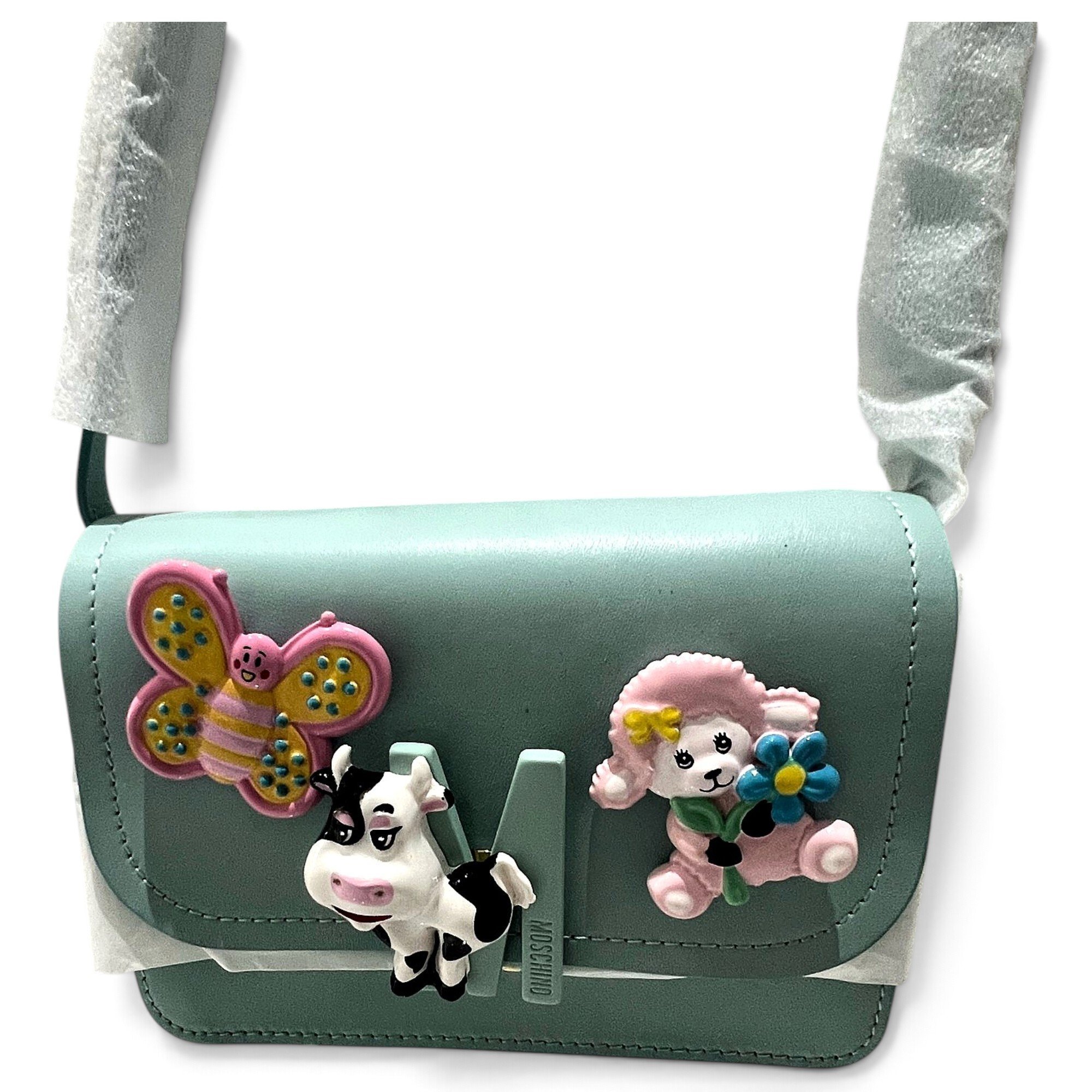 Moschino Biker leather crossbody bag